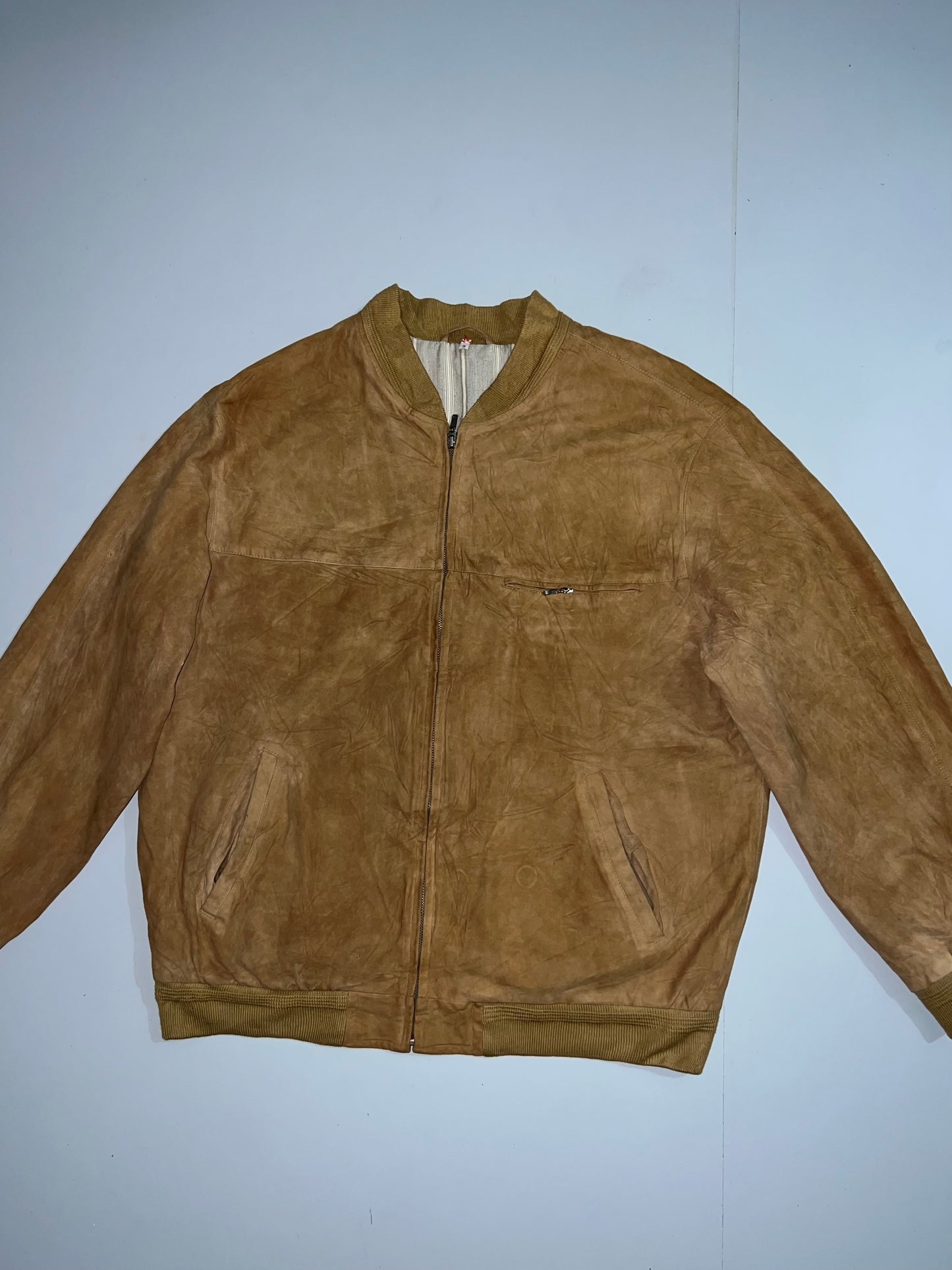 ! Super Premium Original Sued Leather Jacket (XL)