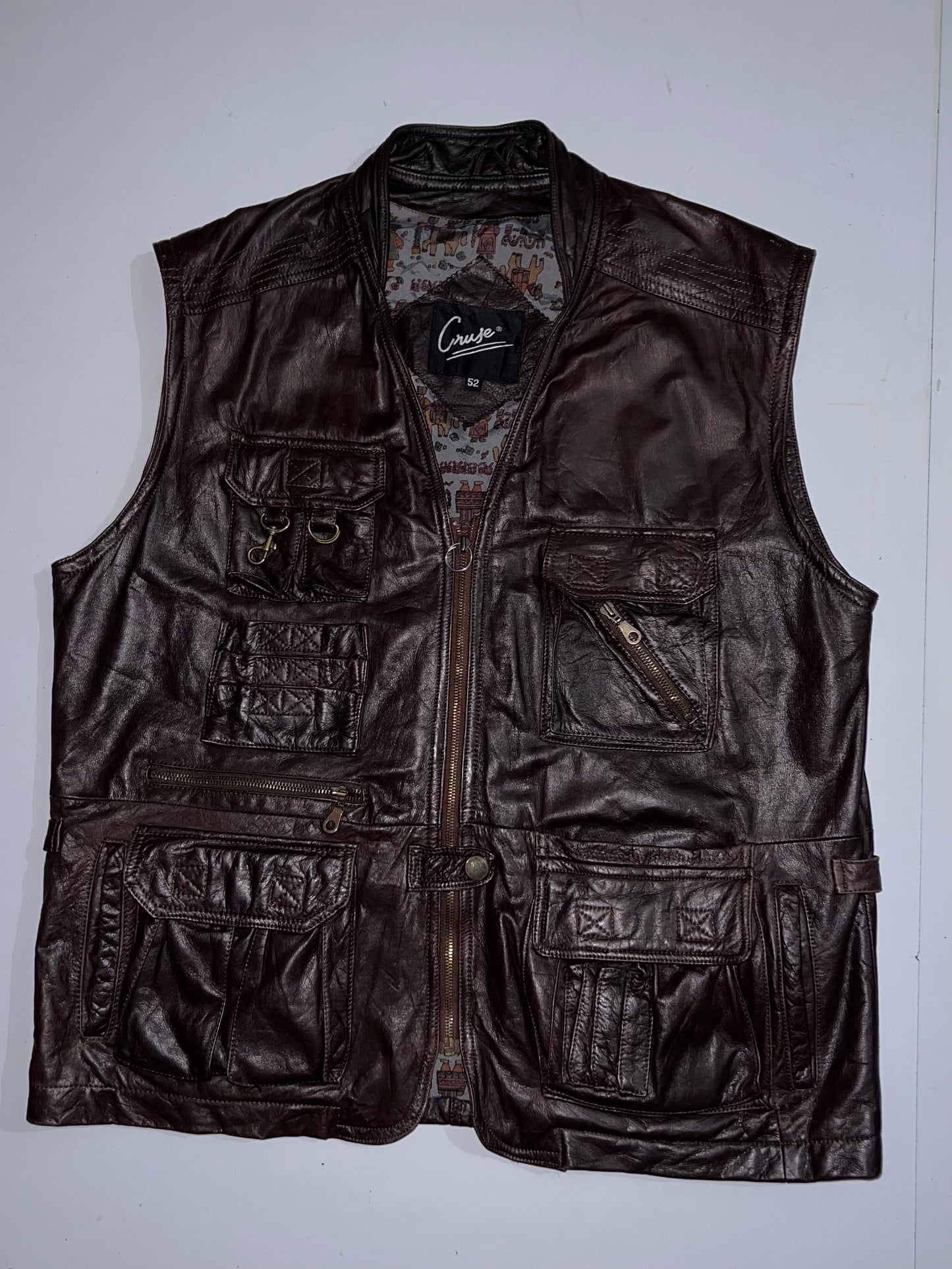 ZSuper Premium Original Half Utility Leather Jacket (XL/2Xl)