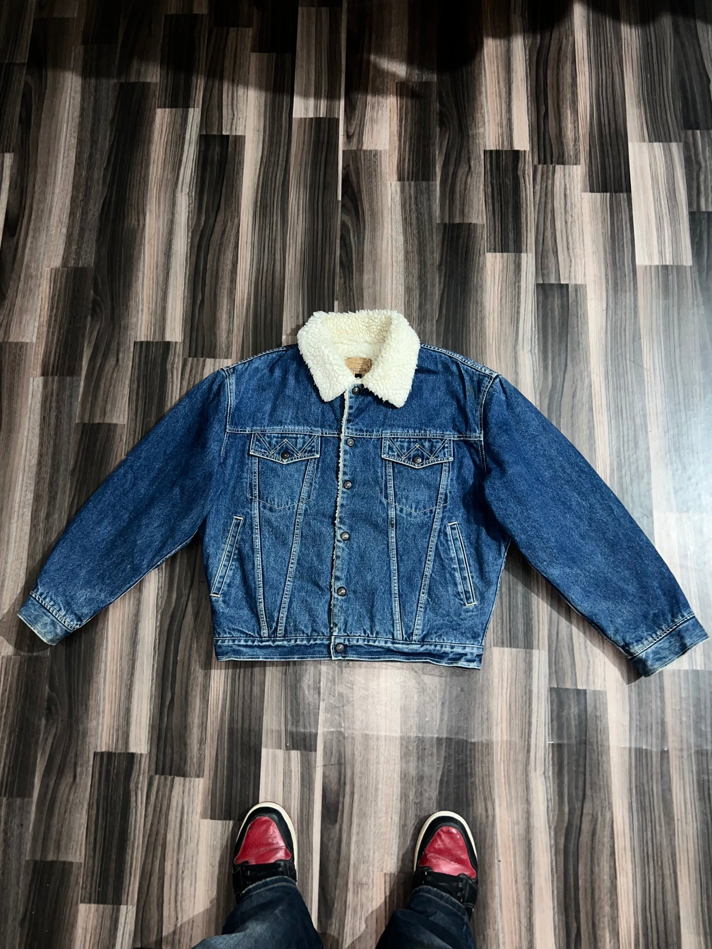 A Premium Denim Fur Jacket(Buy one get one free) M/L
