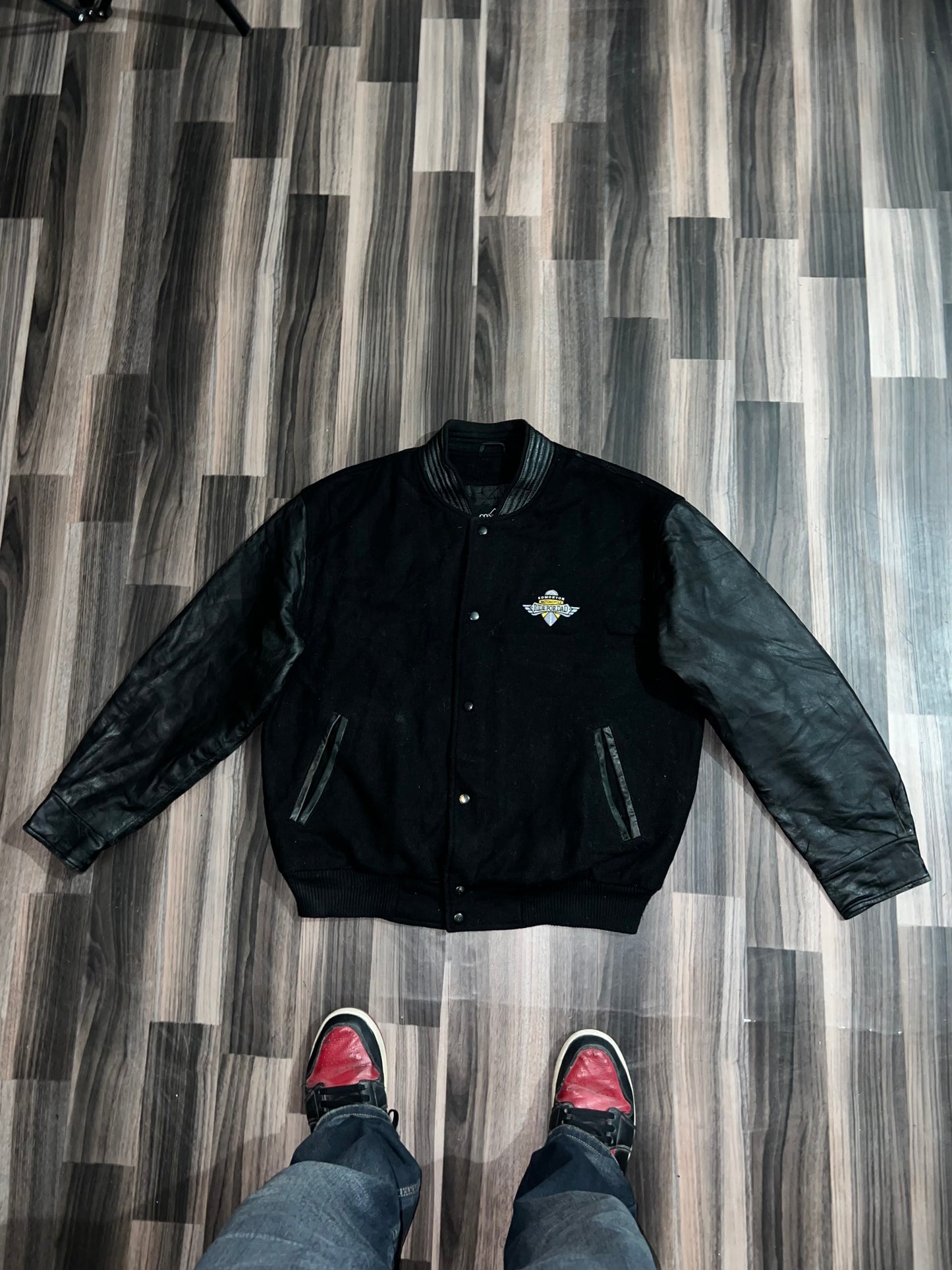 zUltra Premium Leather Varsity Jacket (L/XL)
