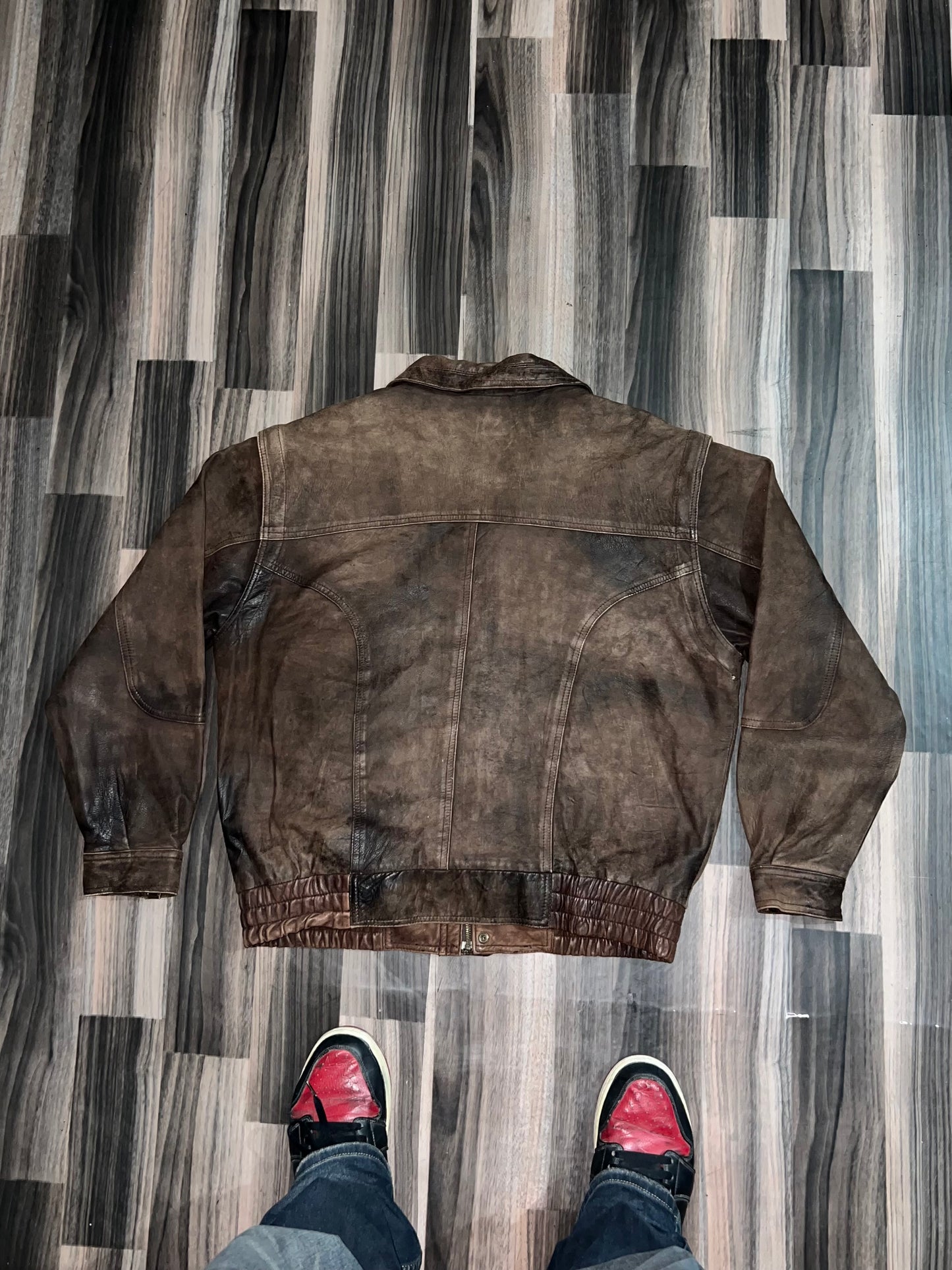 Z*DETACHABLE SLEEVES(make it half jacket) Original Leather (L/XL)
