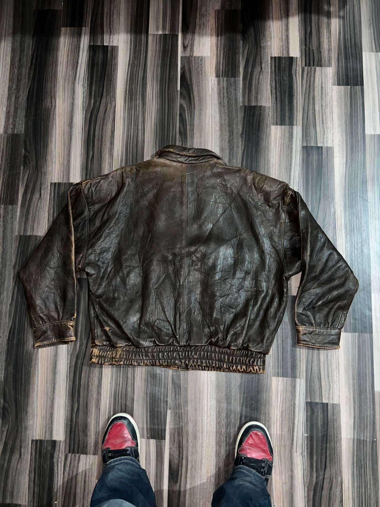 ZPremium Brown Leather Jacket OG Leather L/XL