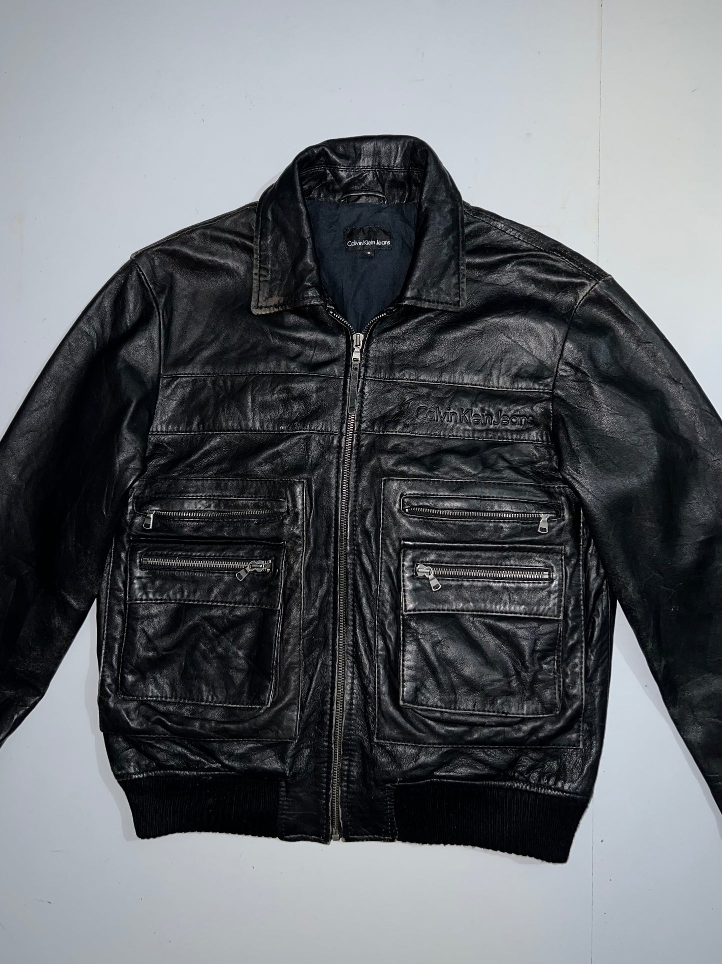 ! Calvin Klein Original Leather Jacket (RARE) (S/M)