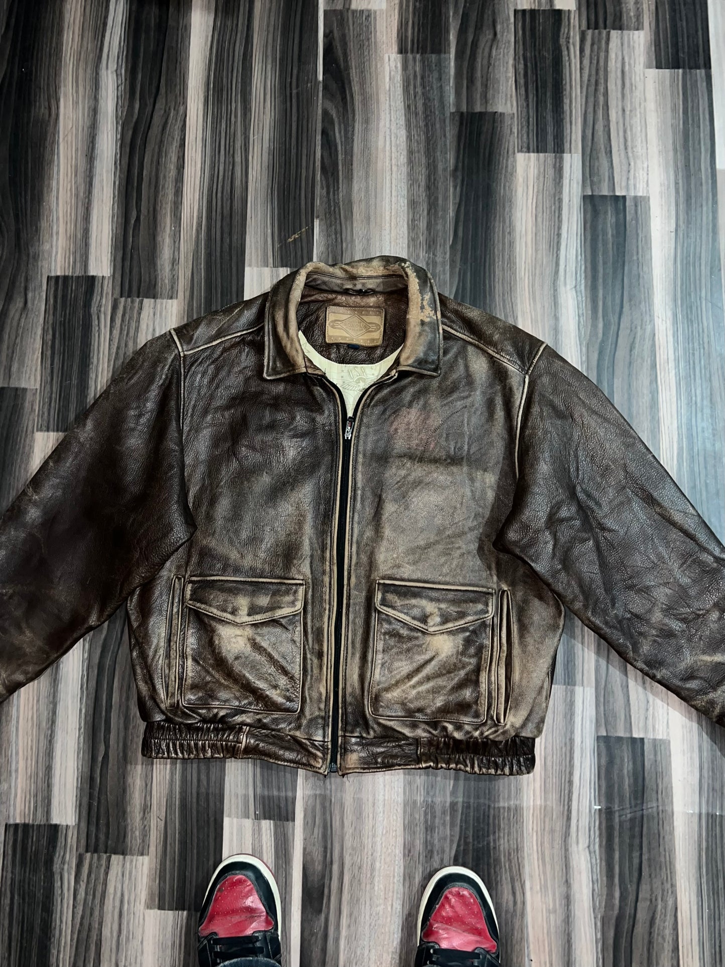 ZUltra Premier Rare Vintage Original Leather Jacket (L/XL)