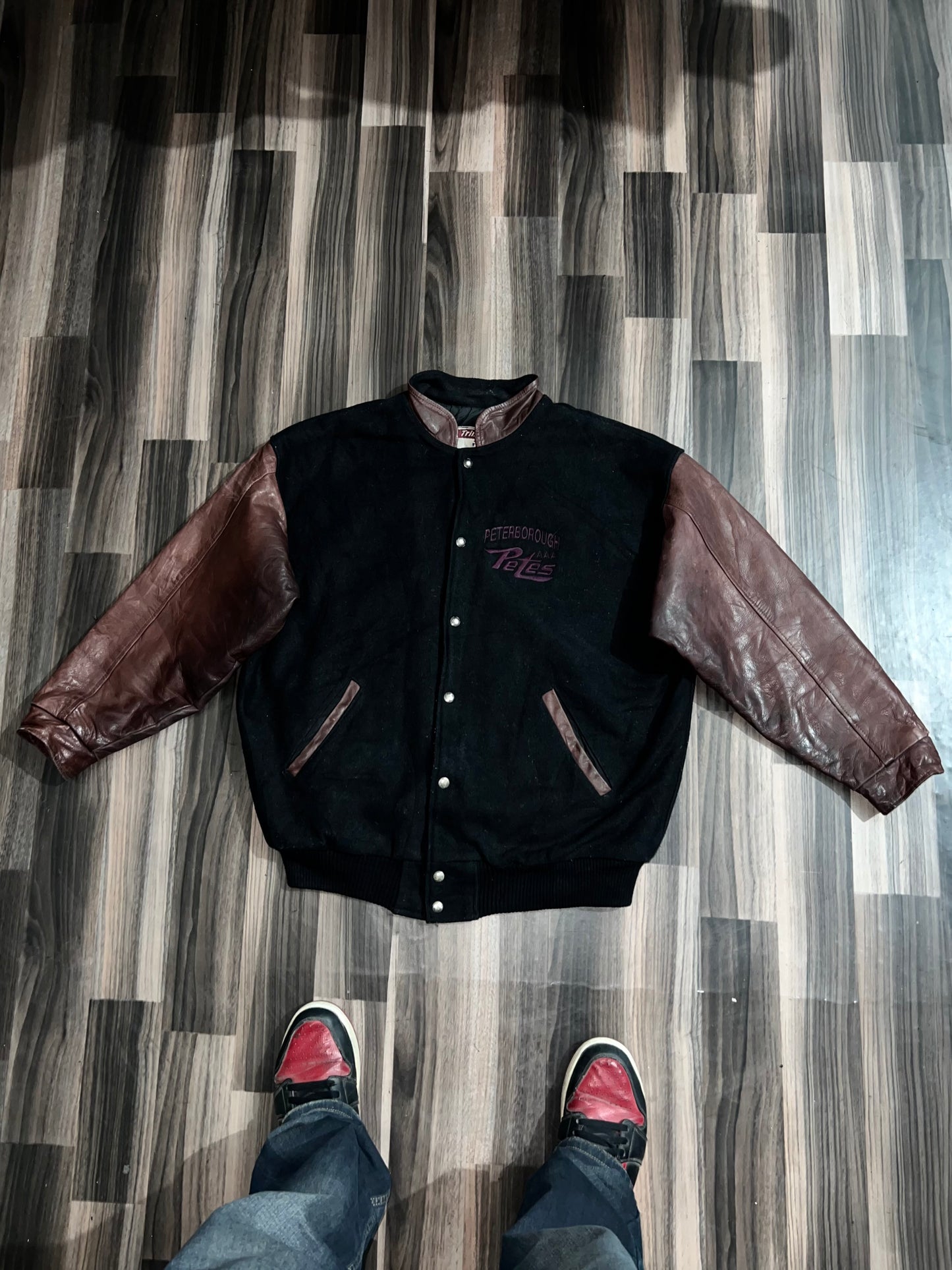 ZSuper Premium Leather Sleeve Jacket L/XL
