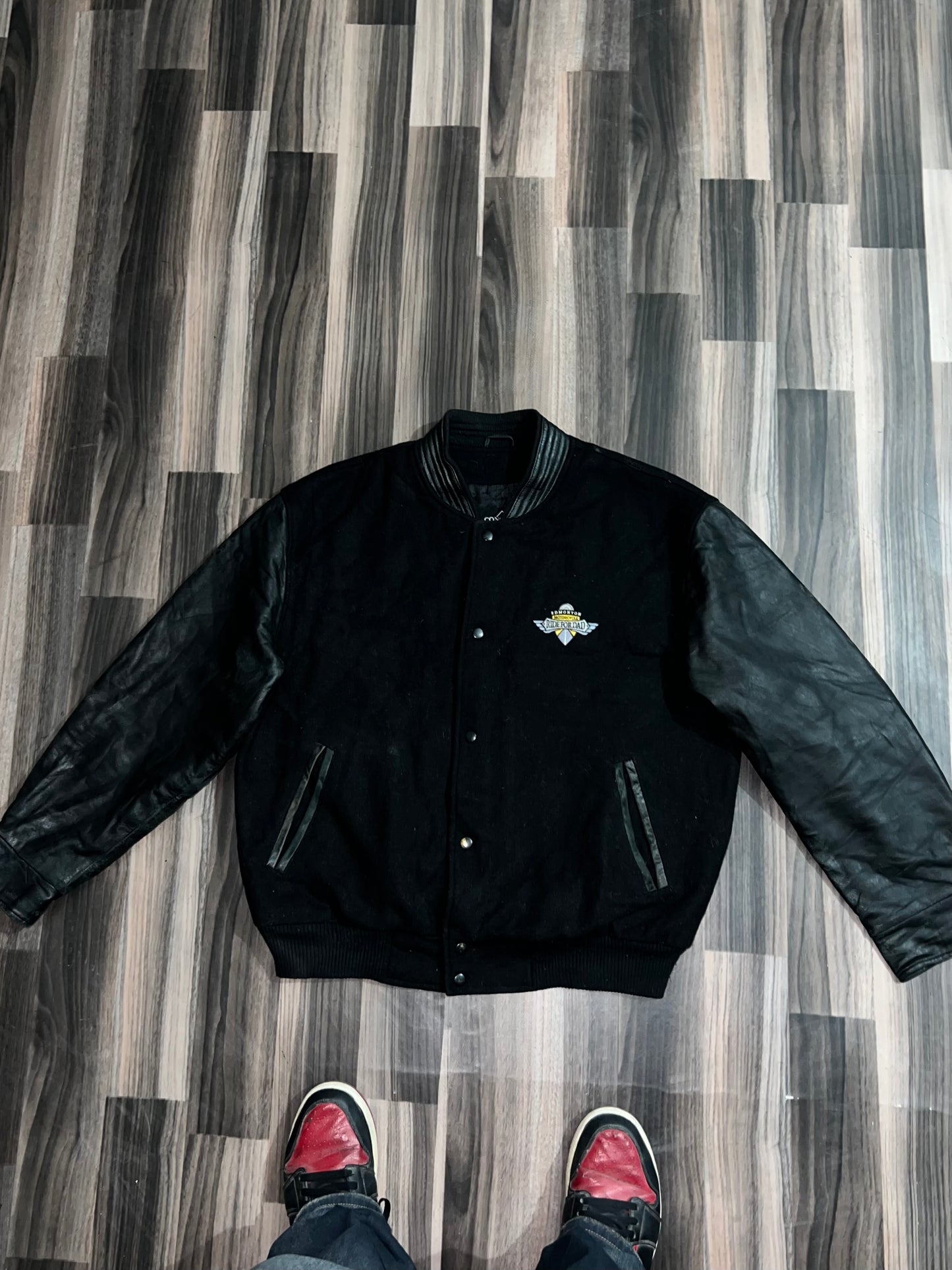 zUltra Premium Leather Varsity Jacket (L/XL)
