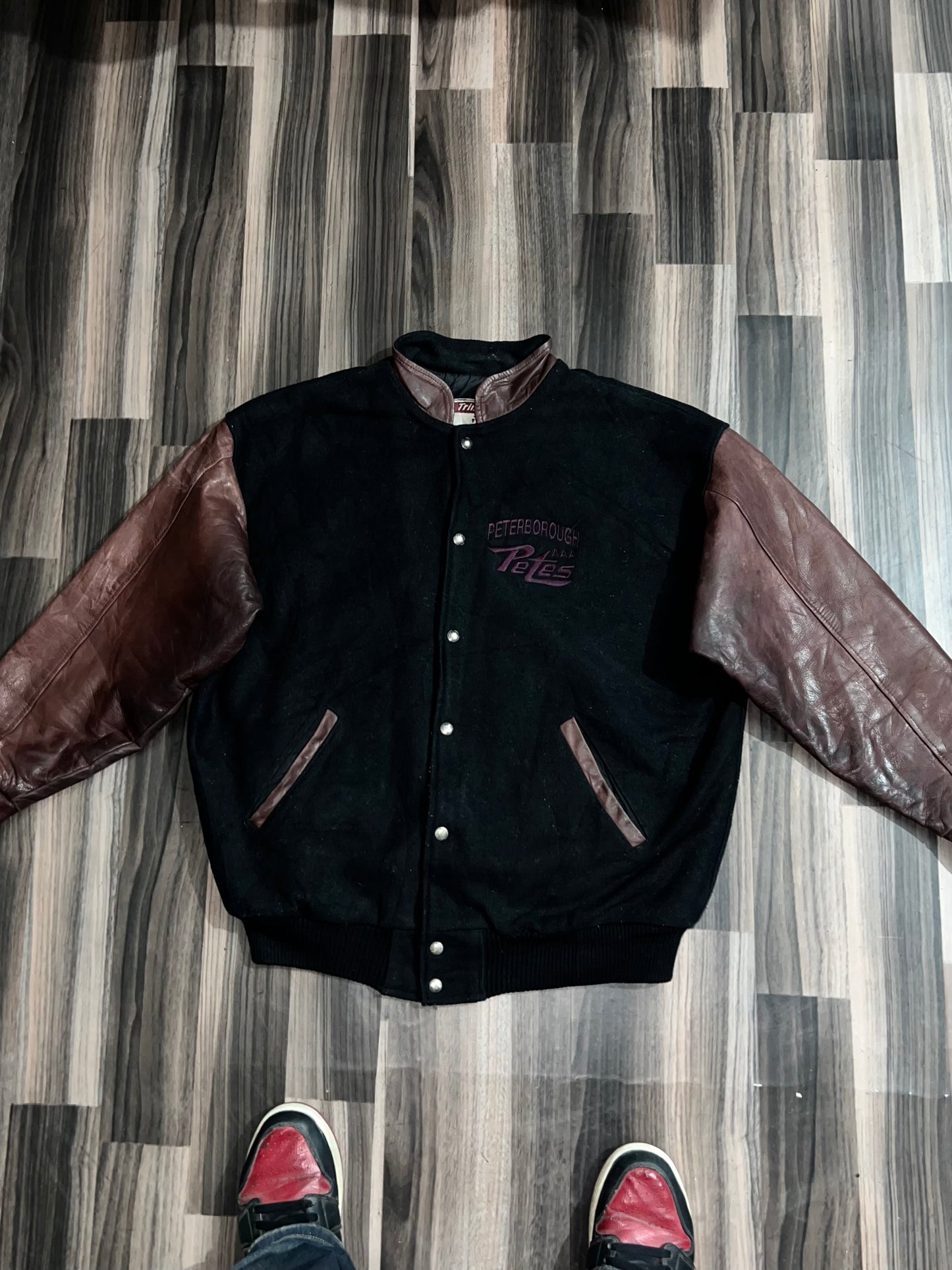 ZSuper Premium Leather Sleeve Jacket L/XL