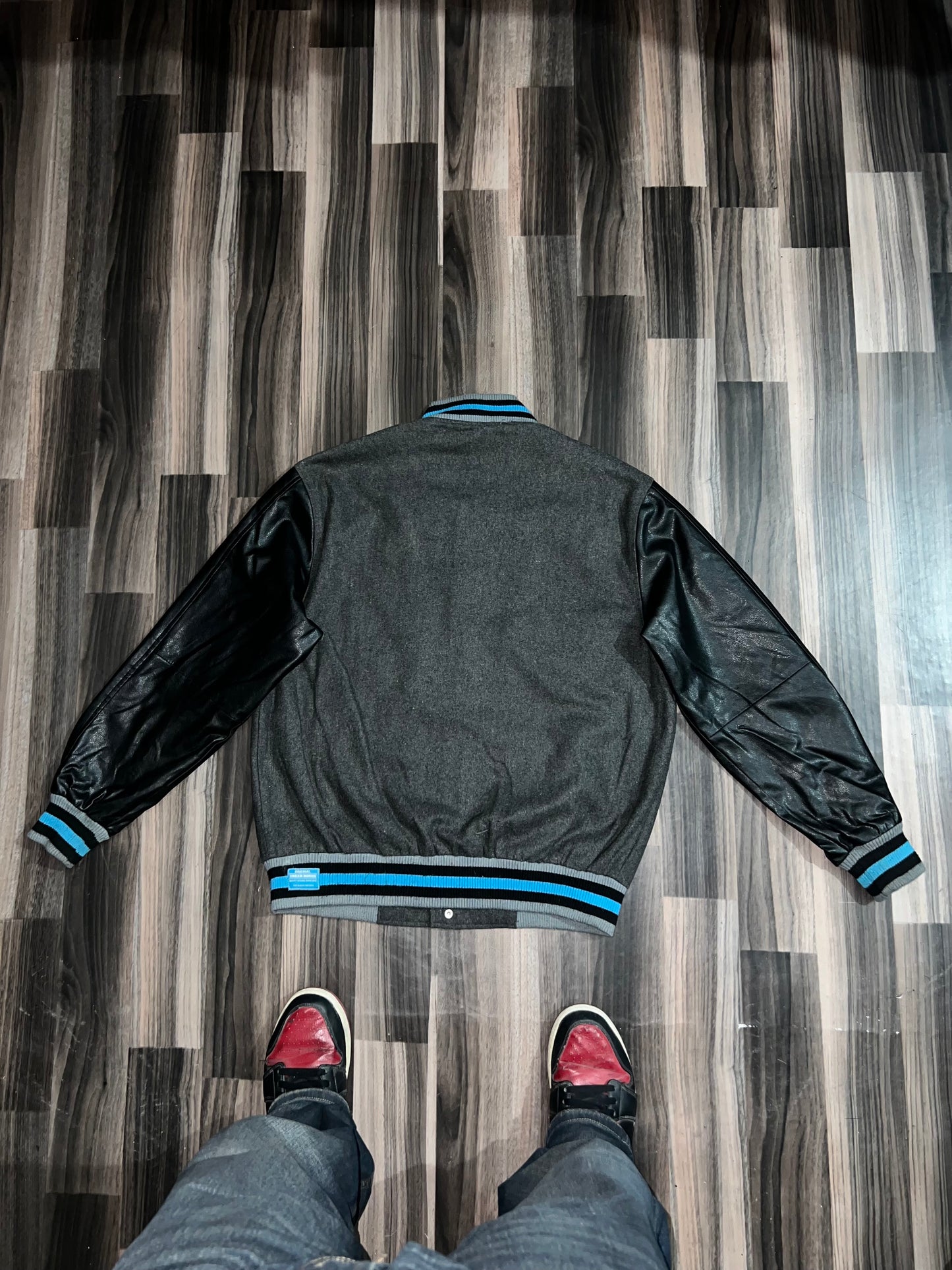ZUltra Premium Leather Sleeve Varsity Jacket (L/XL)