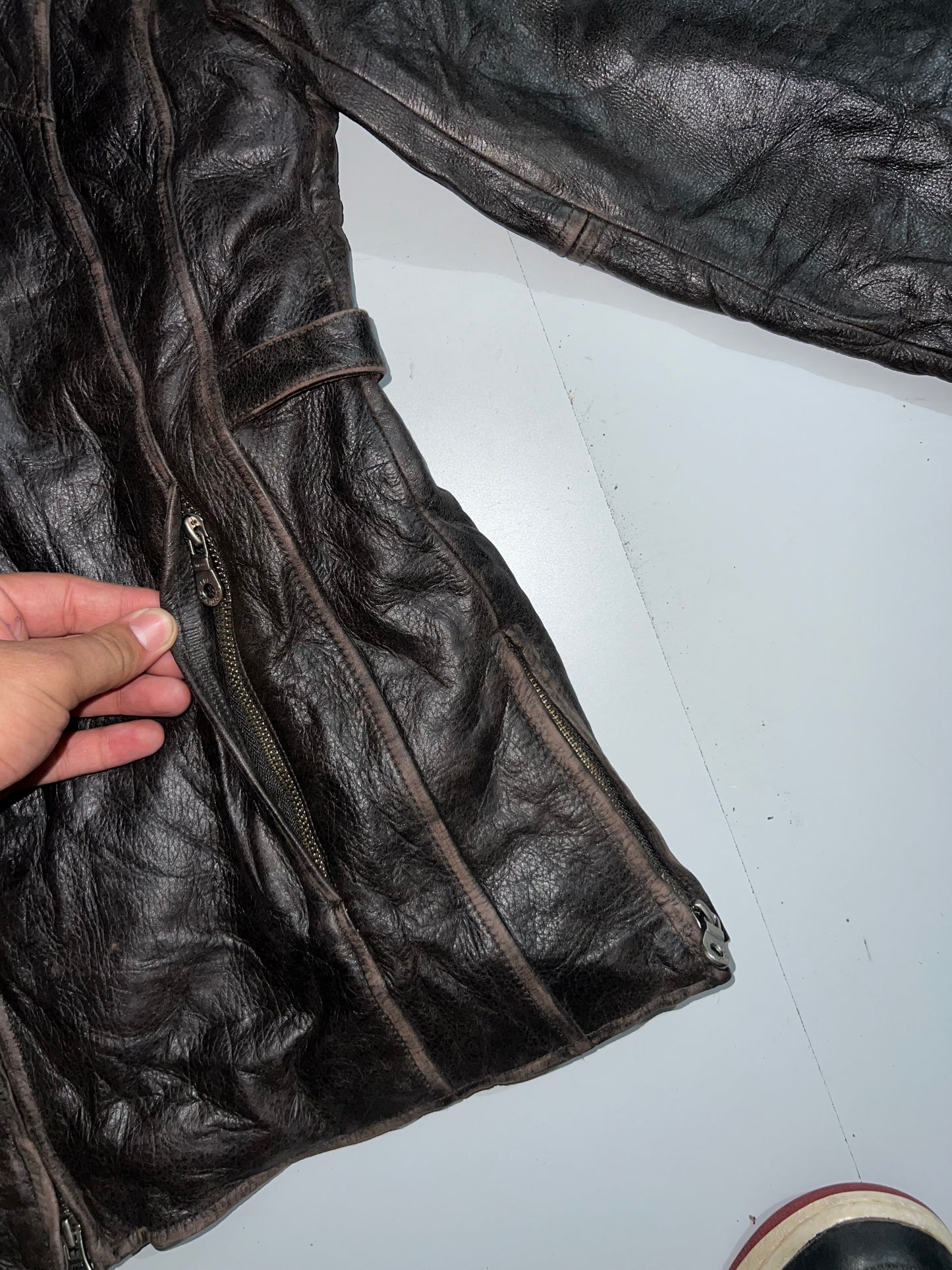 ZHARLEY DAVIDSON ORIGINAL LEATHER JACKET (L)