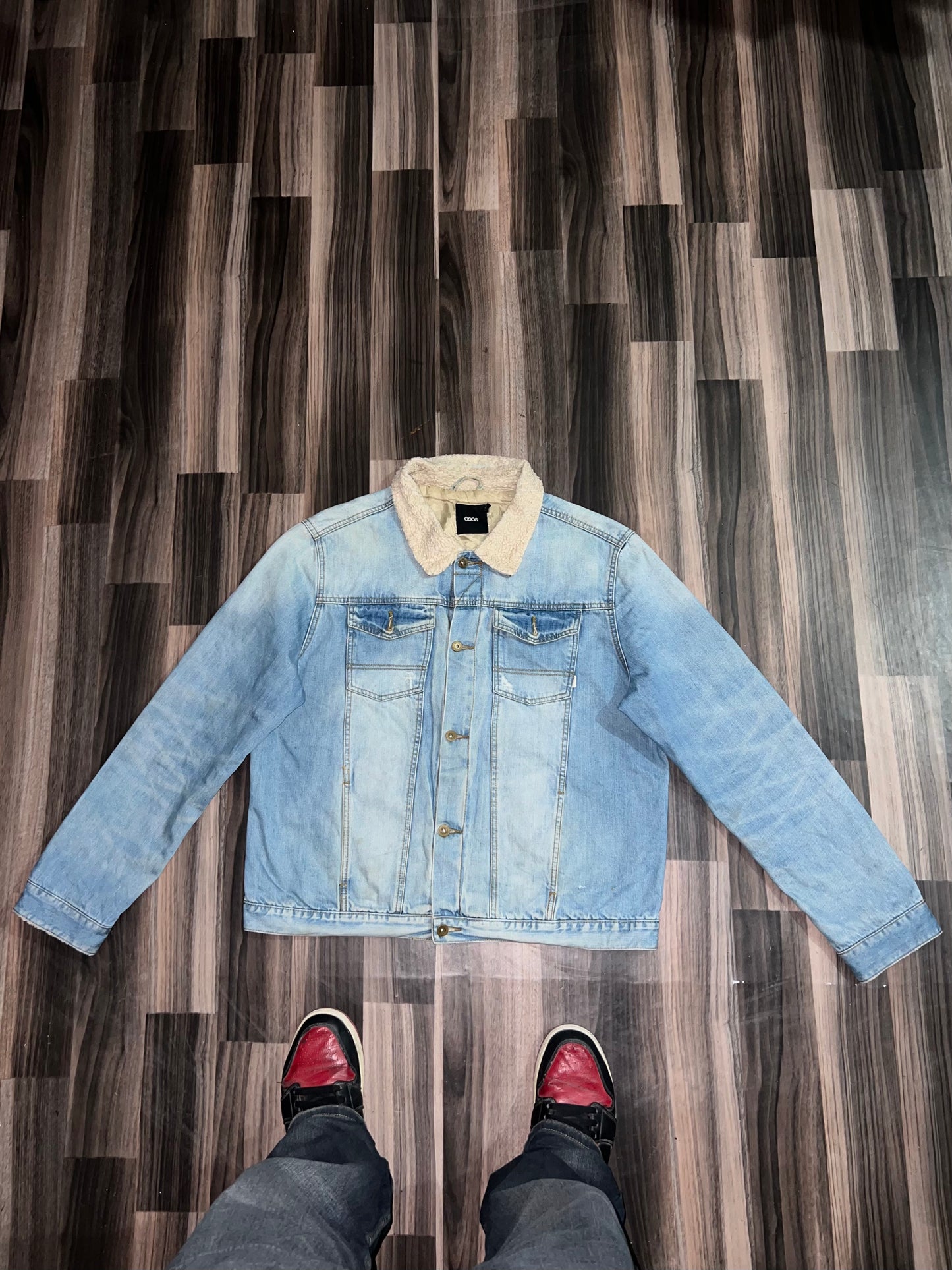 ZAsos Denim Fur Jacket (L/XL)