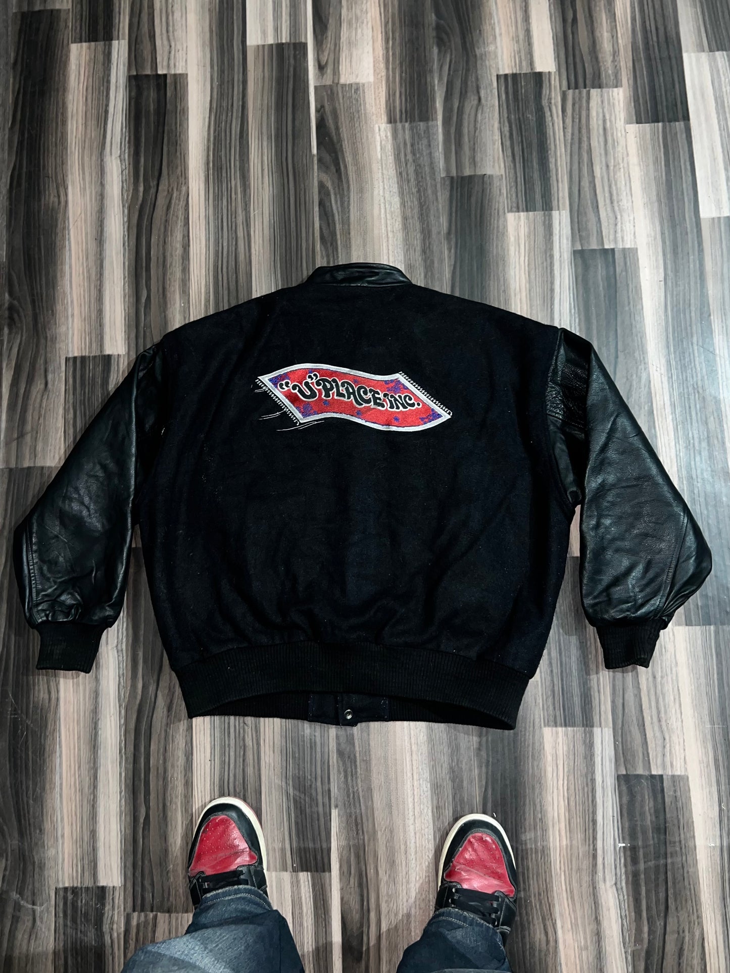 ZPremium Leather Varsity Jacket (L/XL)