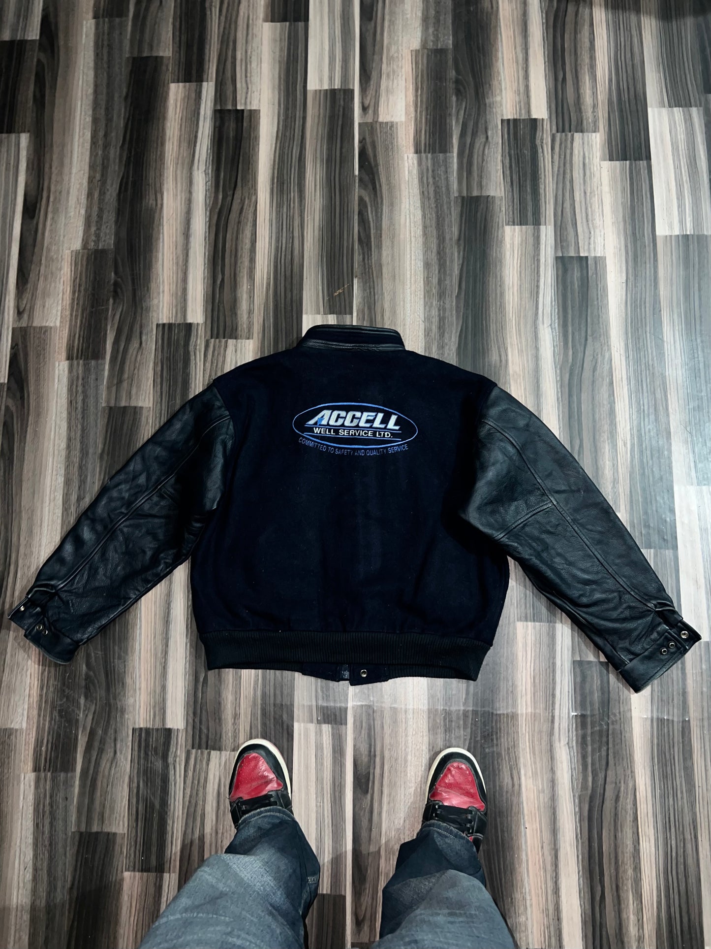 ZUltra Premium Leather Varsity Jacket (L/XL)