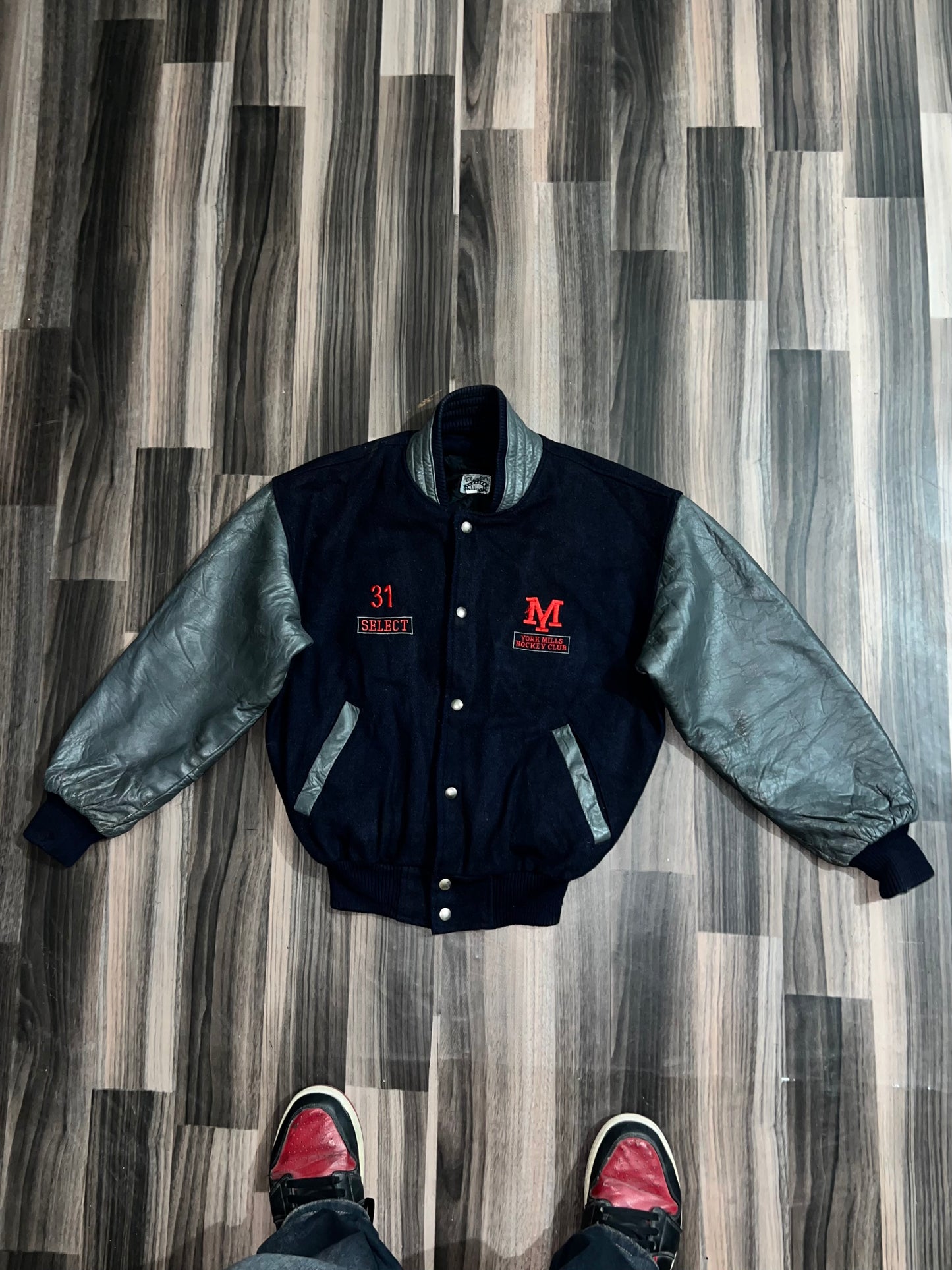 ZUltra Premium Leather Varsity Jacket (SMALL)
