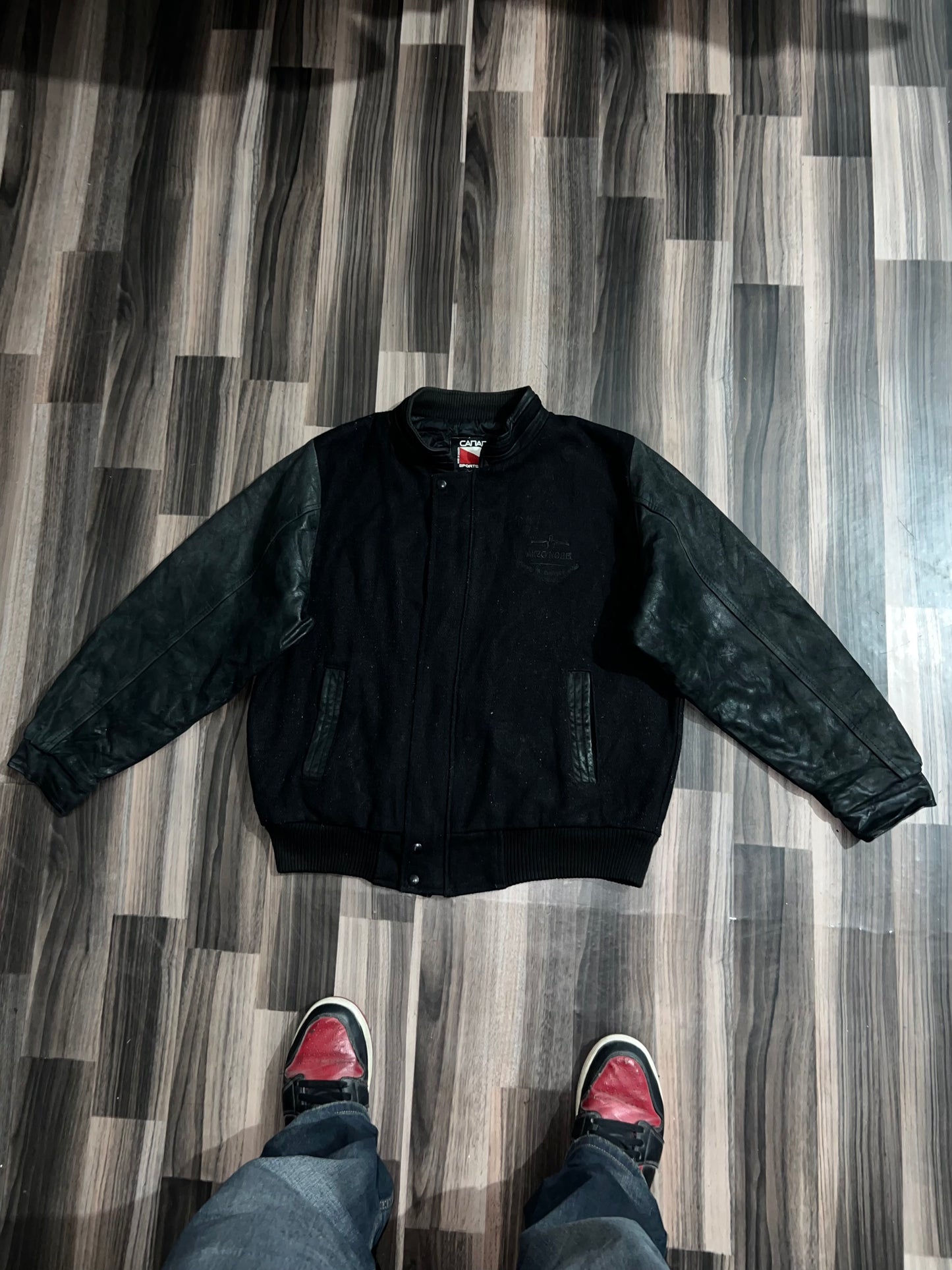 zPremium Leather Sleeve Jacket (L/Xl)