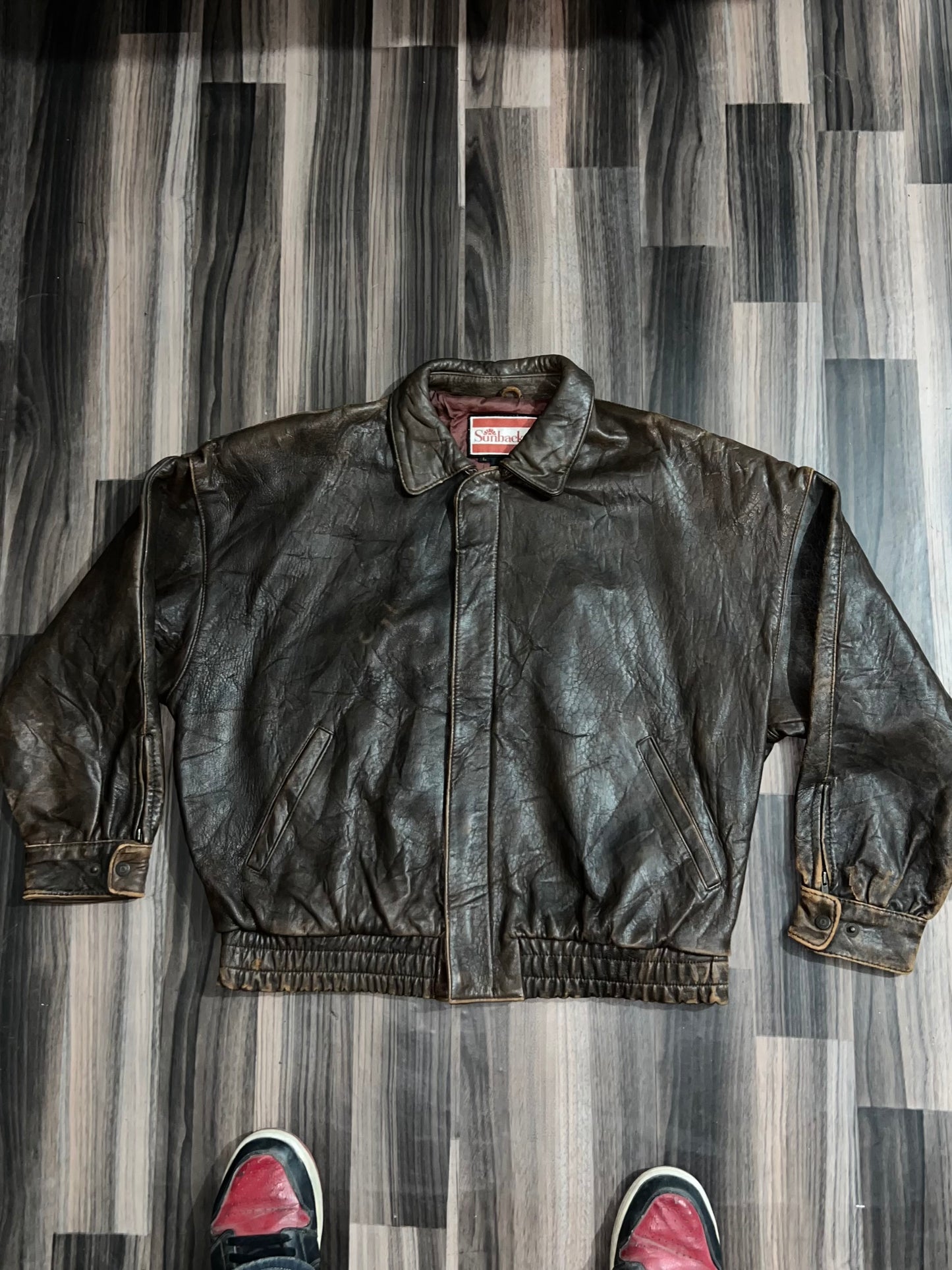 ZPremium Brown Leather Jacket OG Leather L/XL