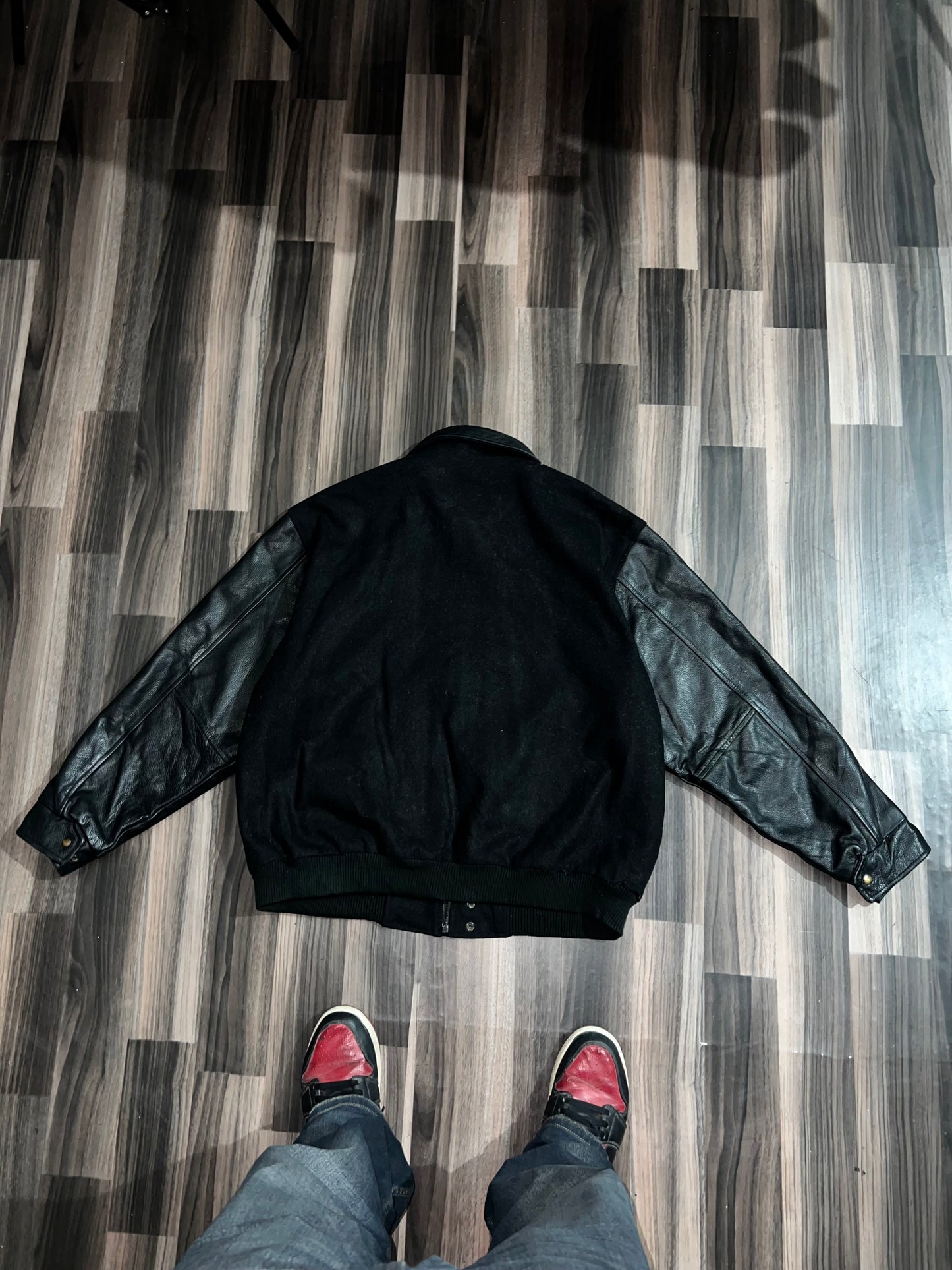 ZPremium Leather Varsity Jacket (XL/2XL)
