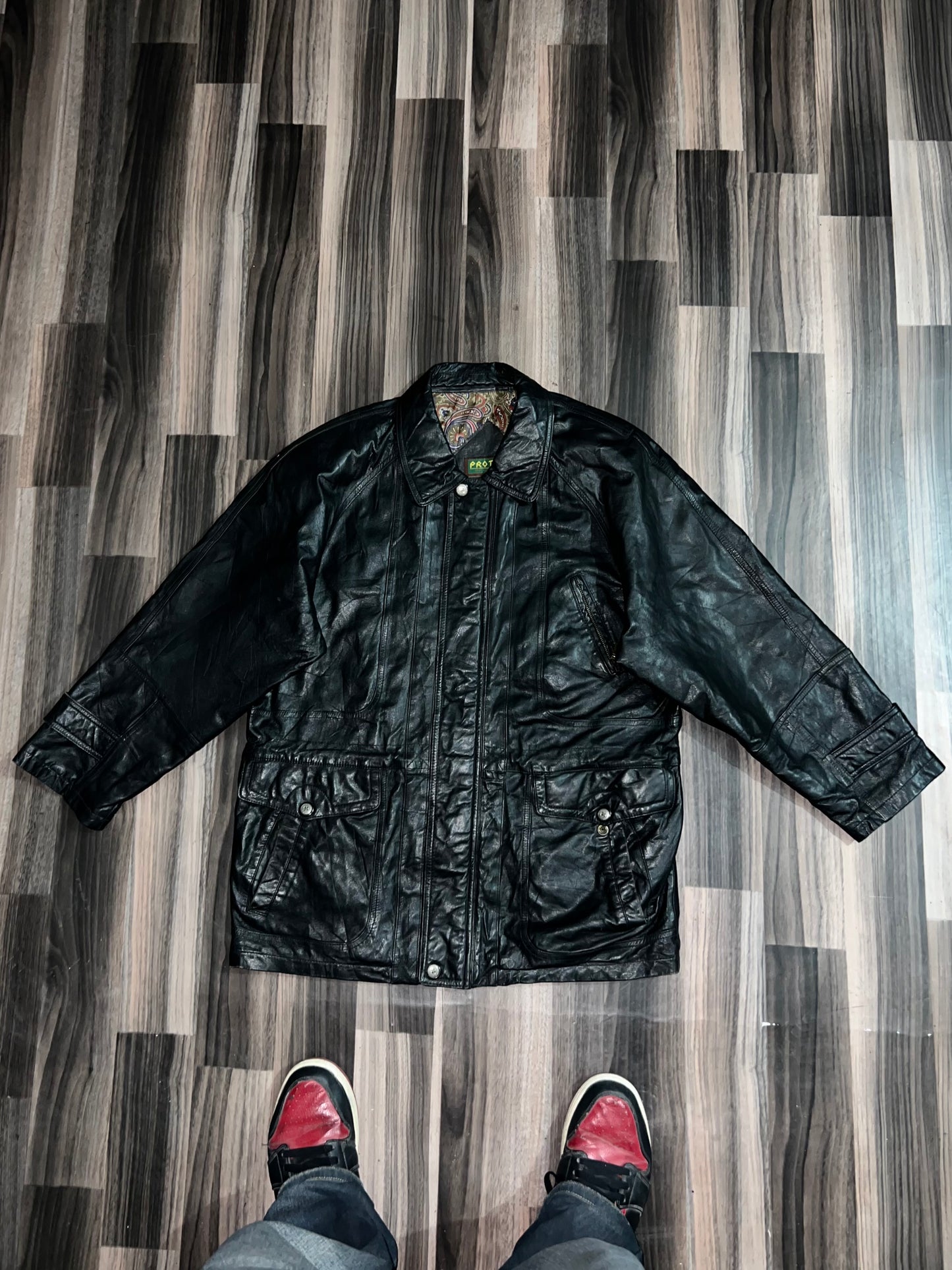 zPremium Original Leather Jacket (L) LONG