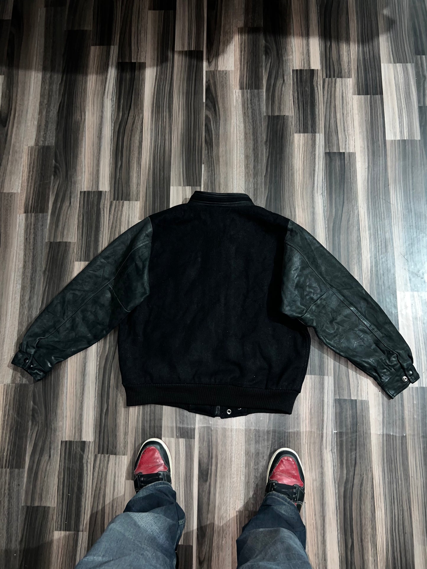 zPremium Leather Sleeve Jacket (L/Xl)