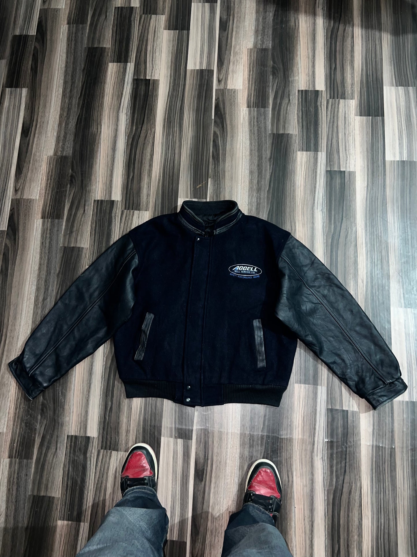 ZUltra Premium Leather Varsity Jacket (L/XL)