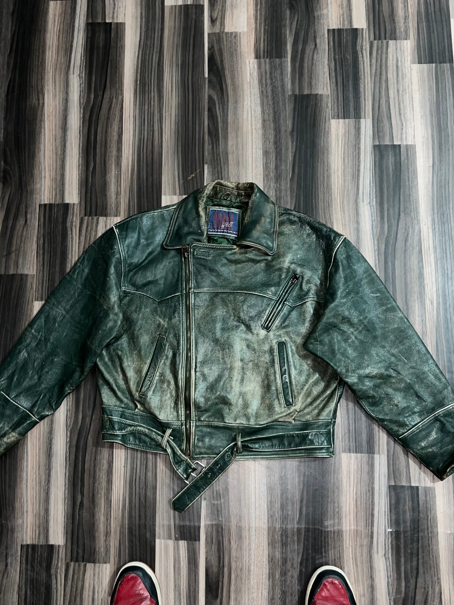ZUltra Premium Leather Biker Jacket Vintage (M/L)