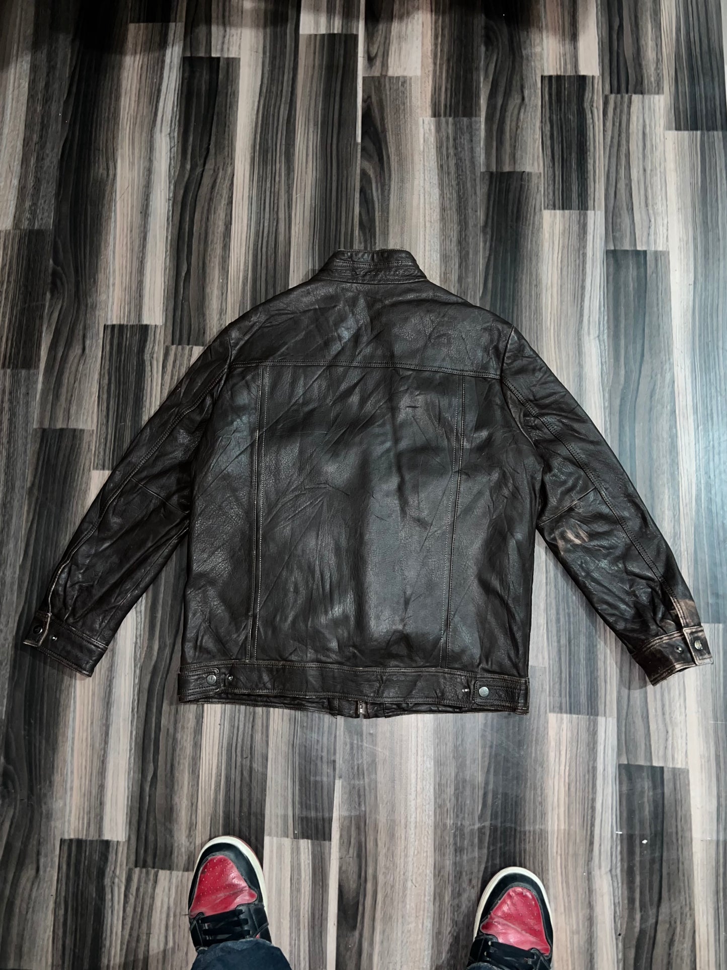 ZPremium Brown Leather Jacket S/M