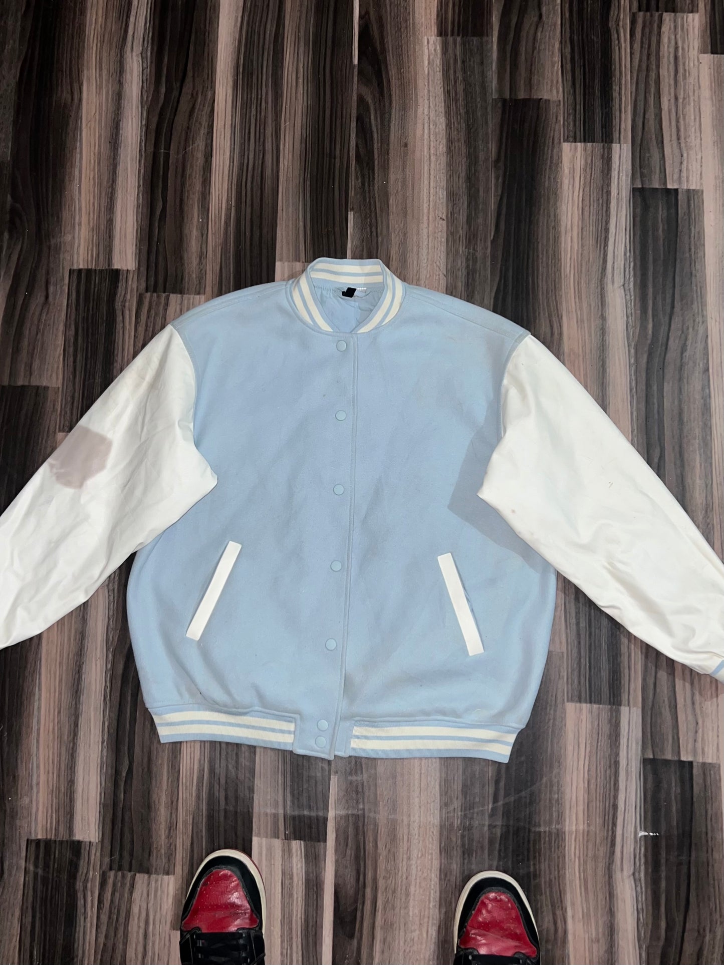 A bPremium Original Leather Sleeve Jacket (S/M)