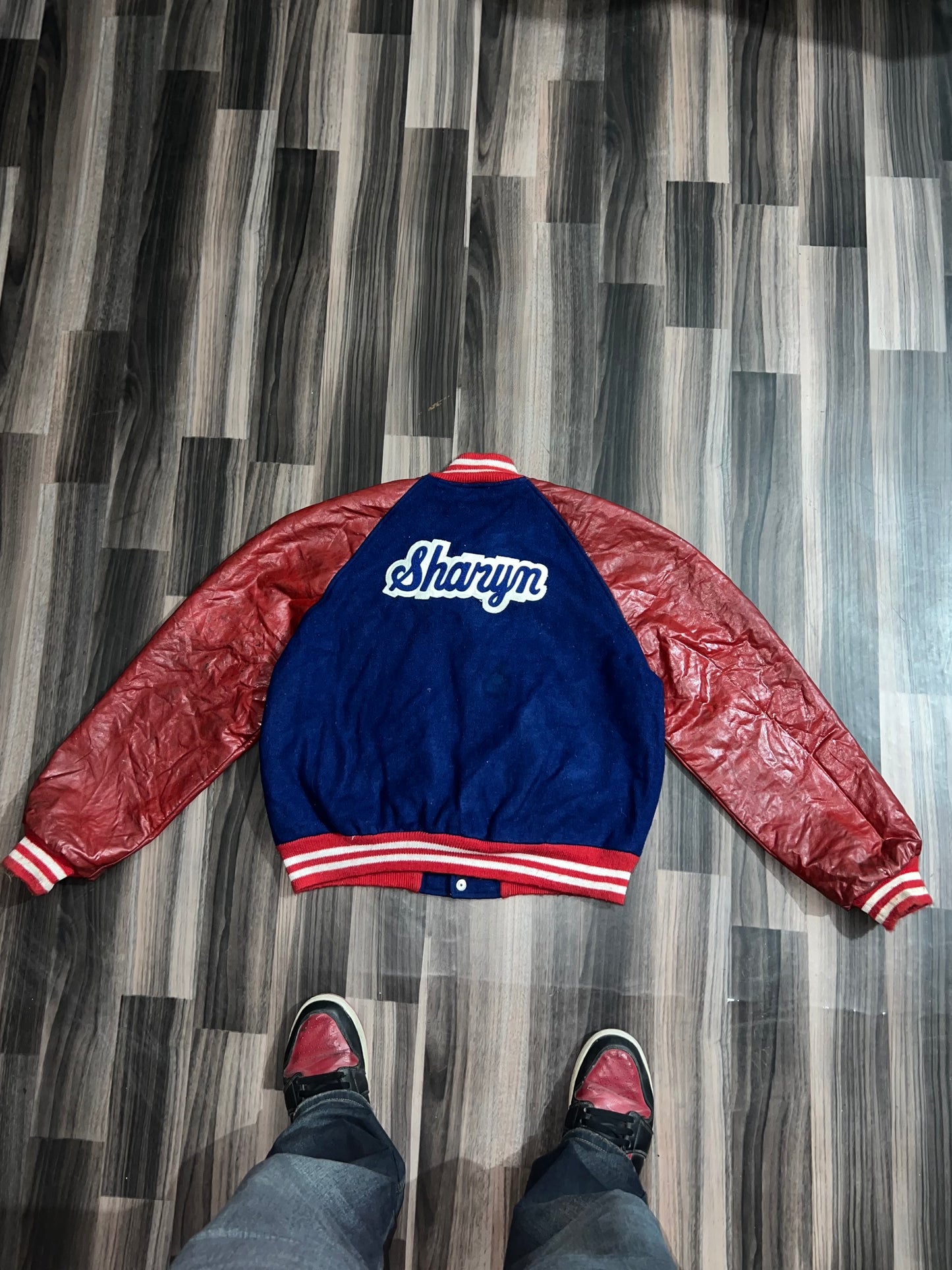ZPremium Leather Varsity Jacket (S/M)