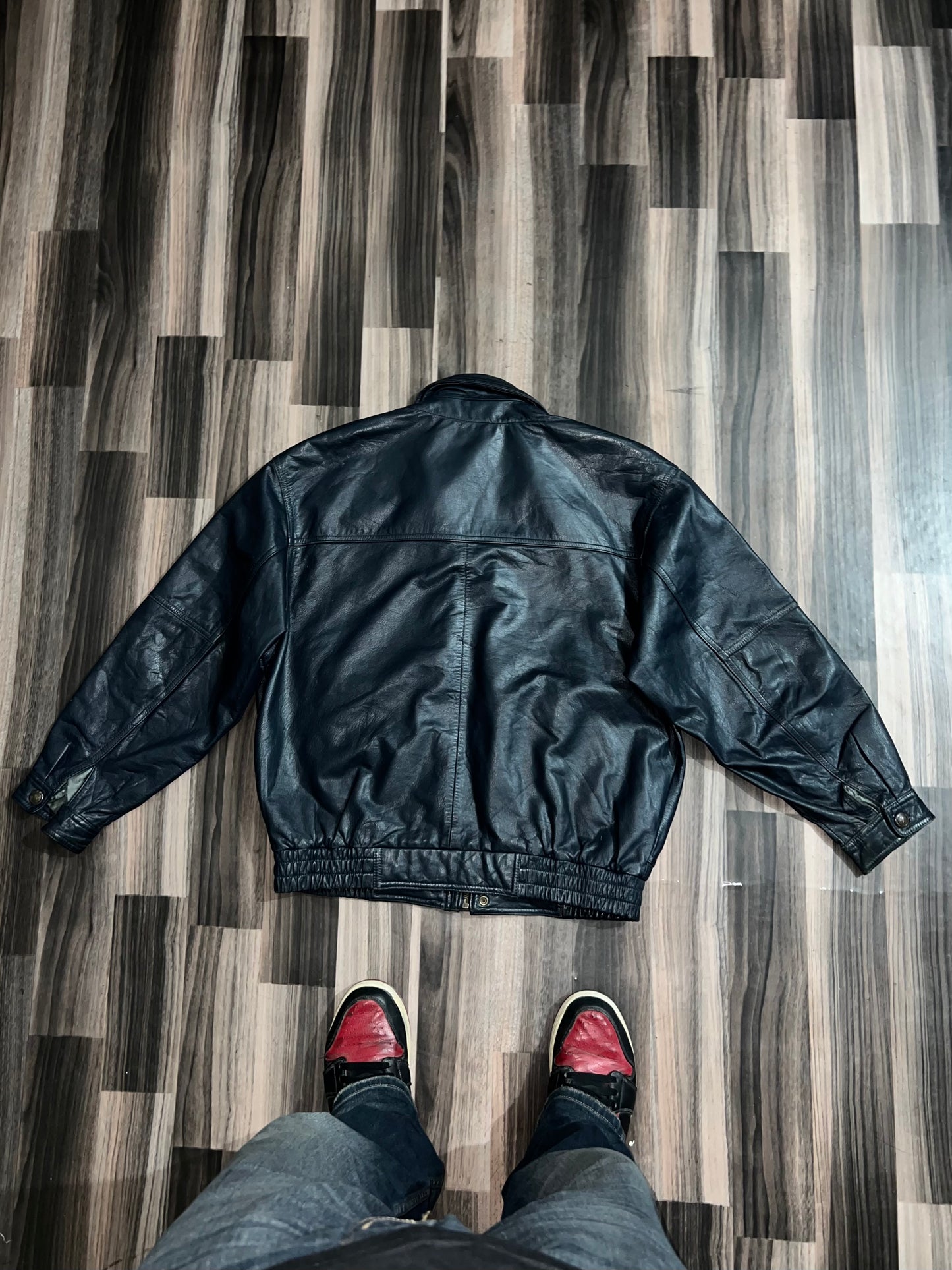 A b Super Premium Original Leather Blue Leather (XL/2XL)