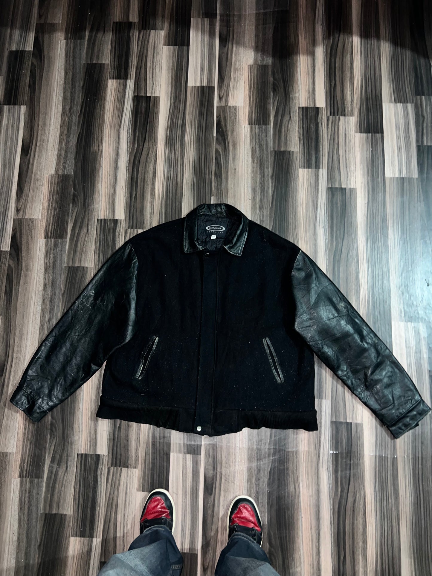 A bPremium Leather Sleeve Varsity (2XL)