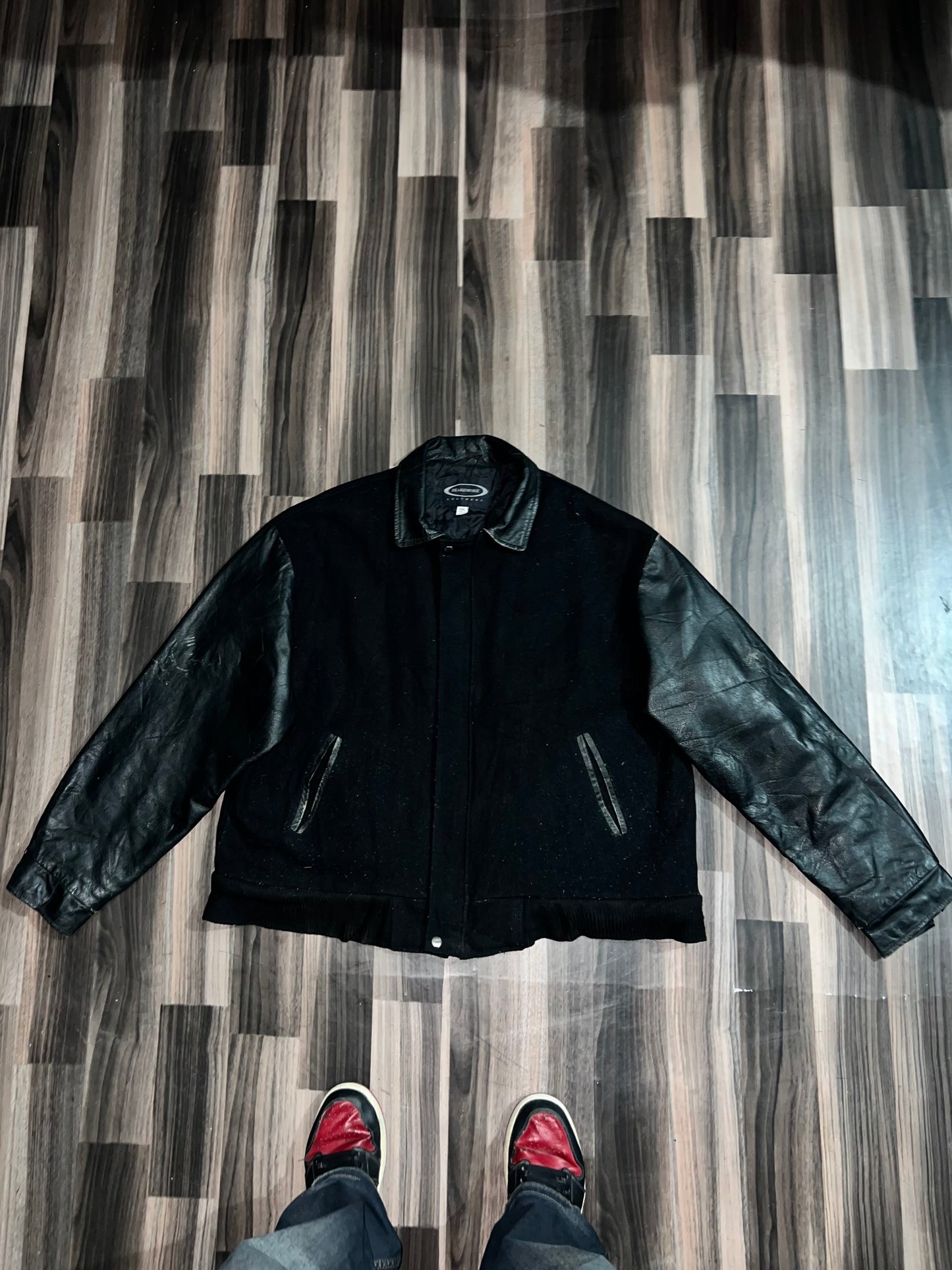 A bPremium Leather Sleeve Varsity (2XL)