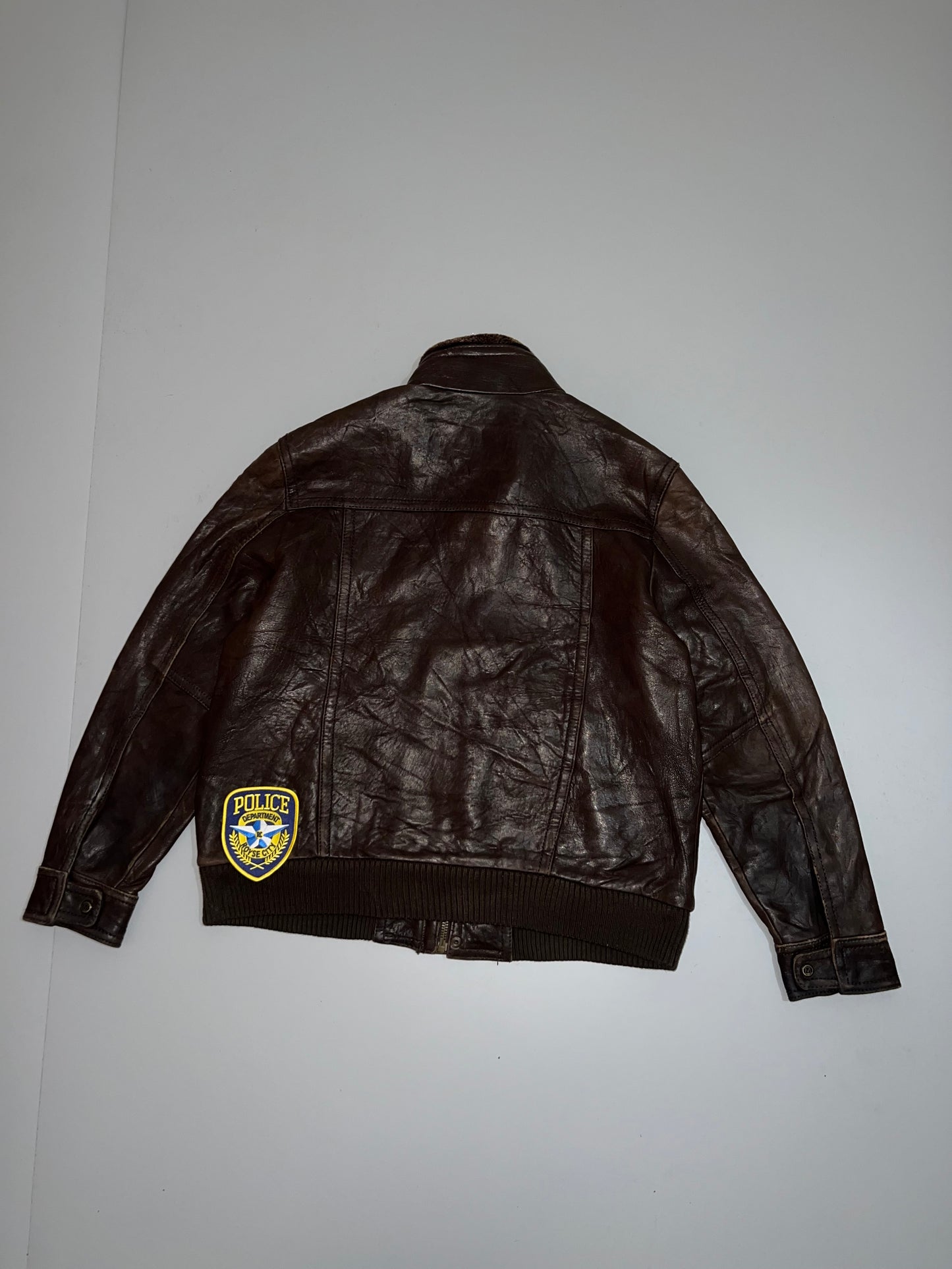 ZSuper Premium Marc New York Original Leather Jacket Heavy brown vintage (L)