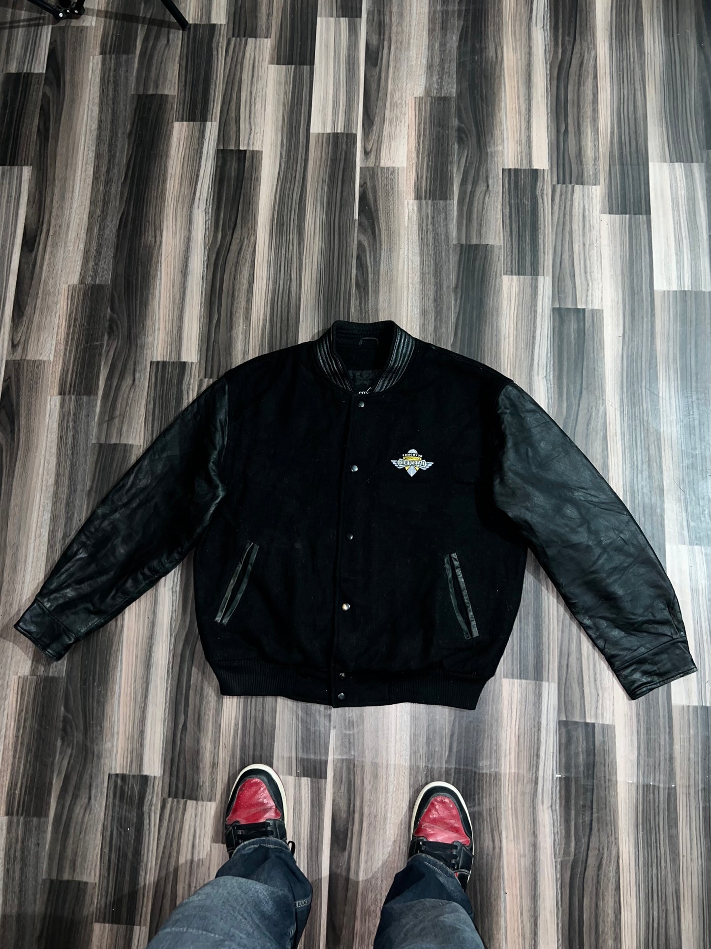 zUltra Premium Leather Varsity Jacket (L/XL)
