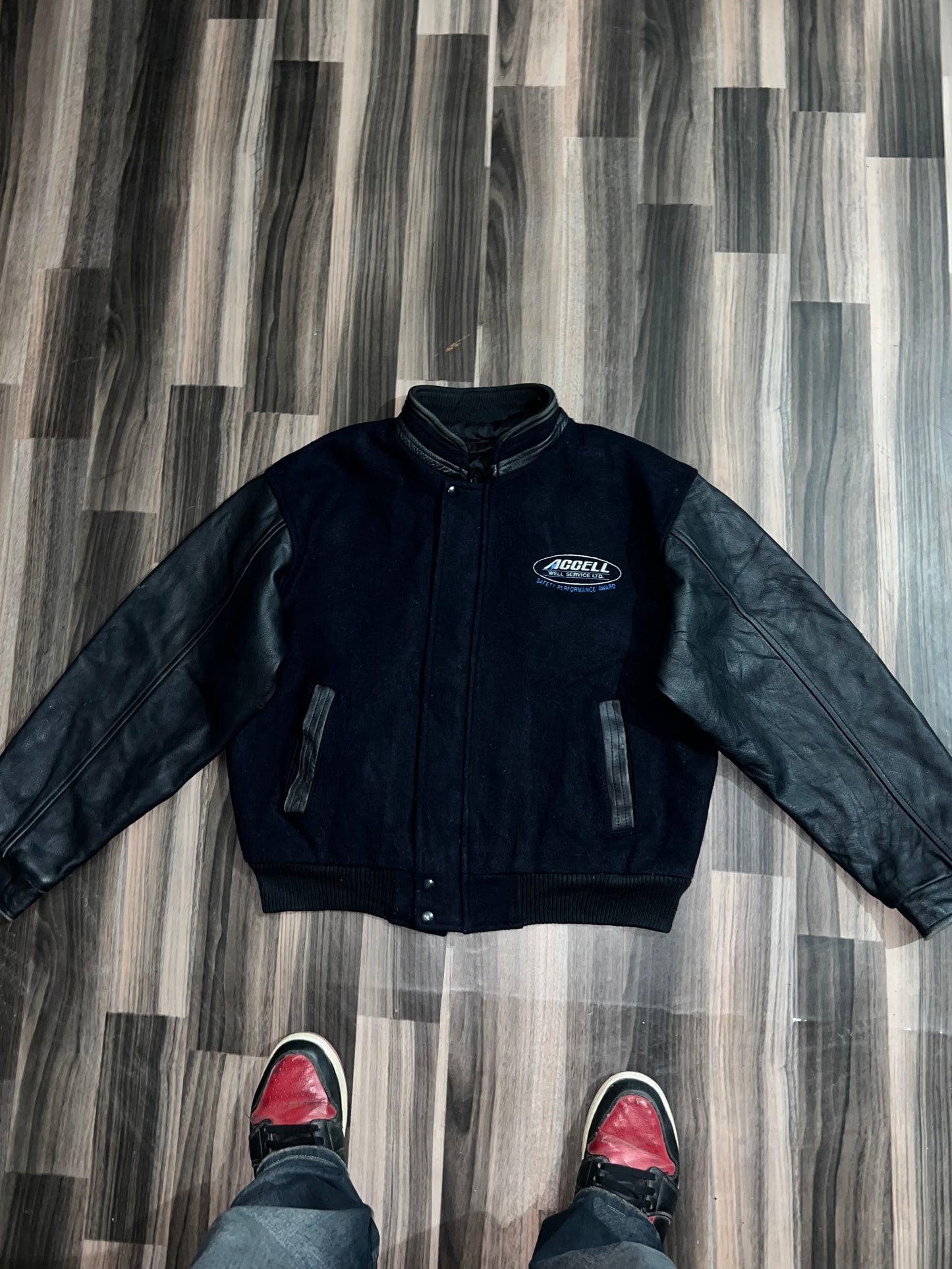 ZUltra Premium Leather Varsity Jacket (L/XL)