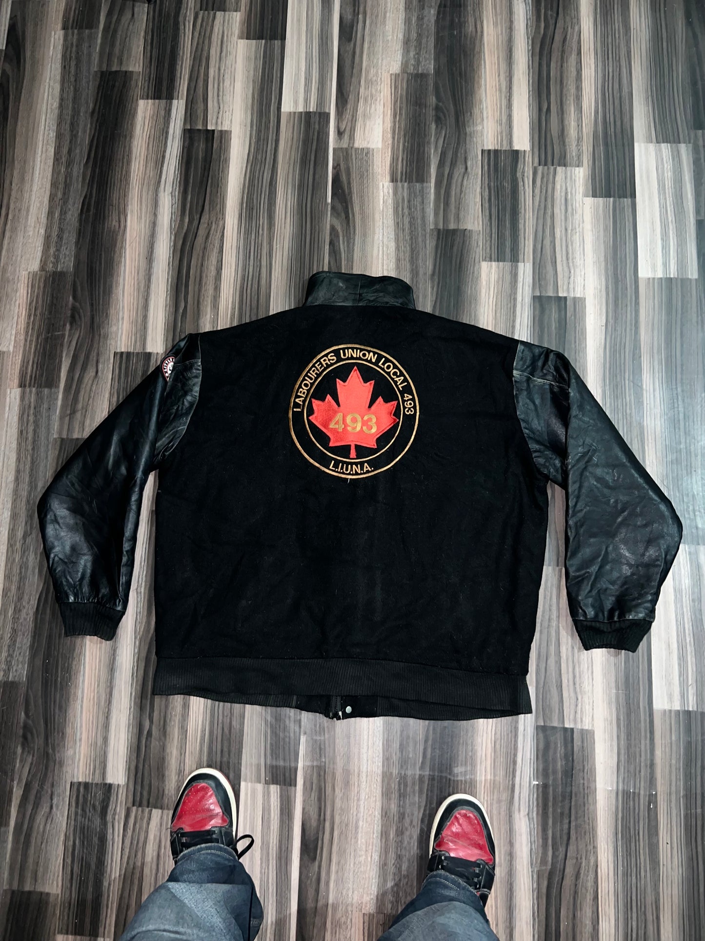 ZPremium Leather Varsity Jacket (2XL)