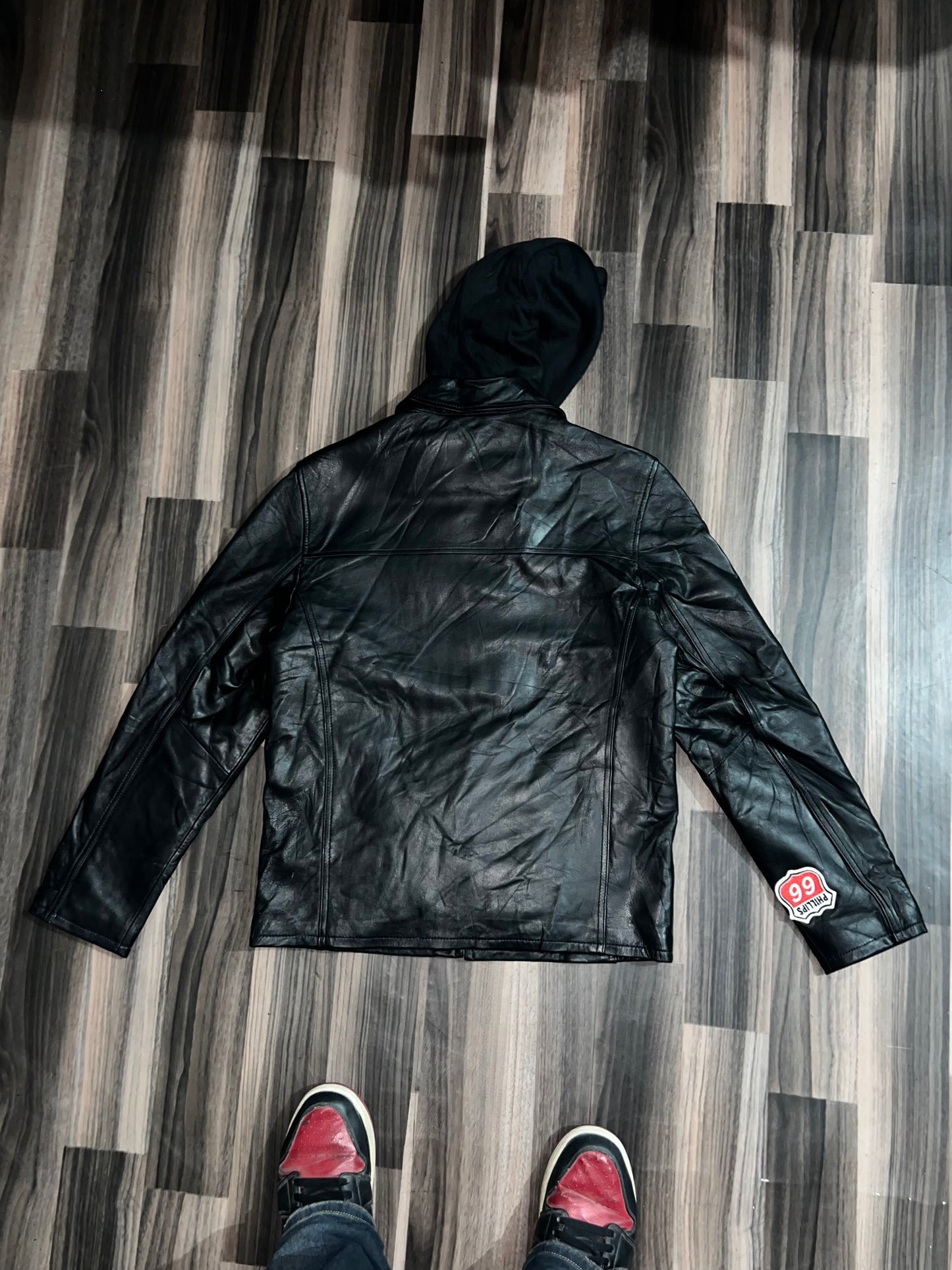 ZGuess Original Leather Jacket *Cap Removable* (RARE) S/M