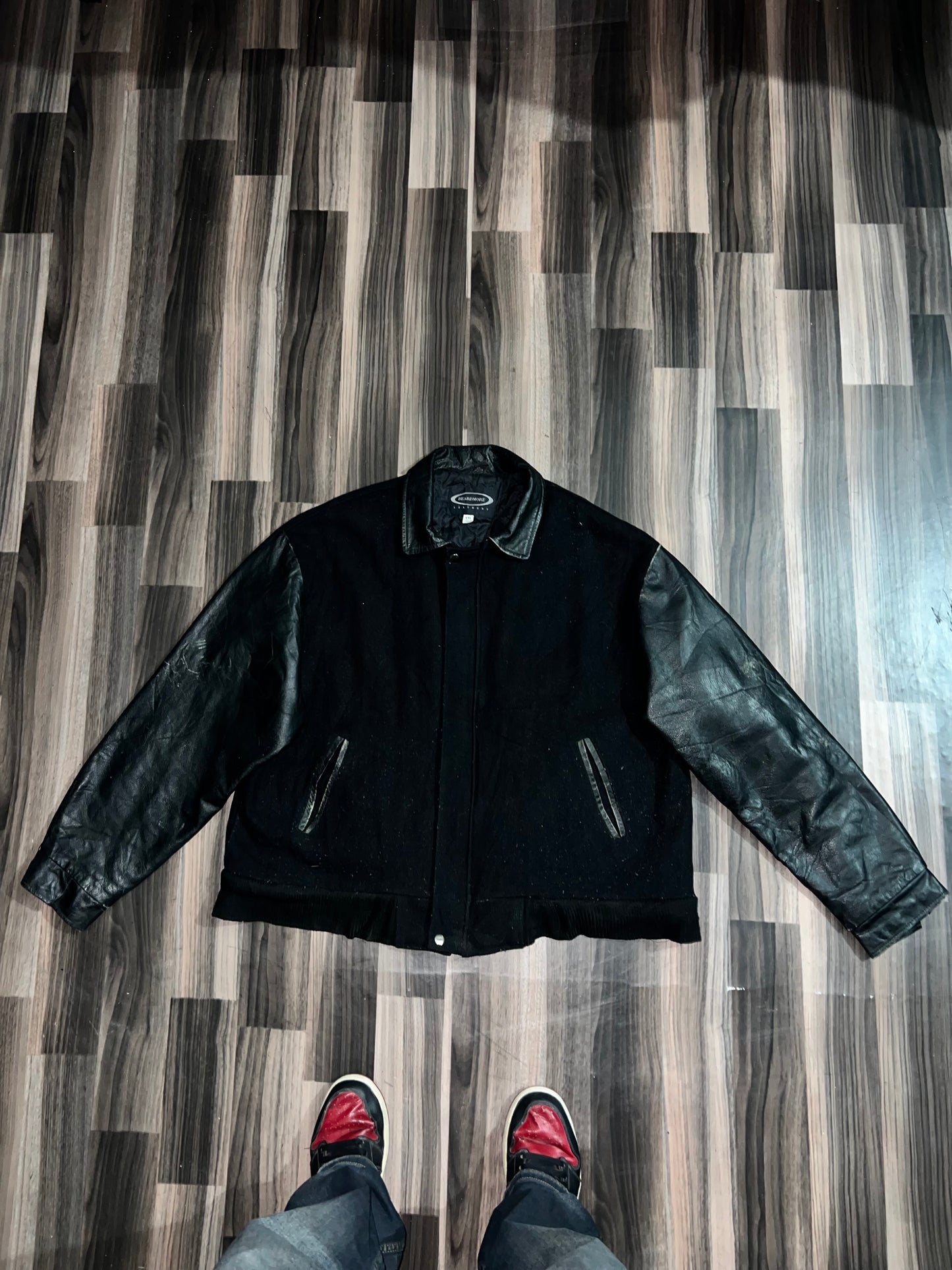 A bPremium Leather Sleeve Varsity (2XL)