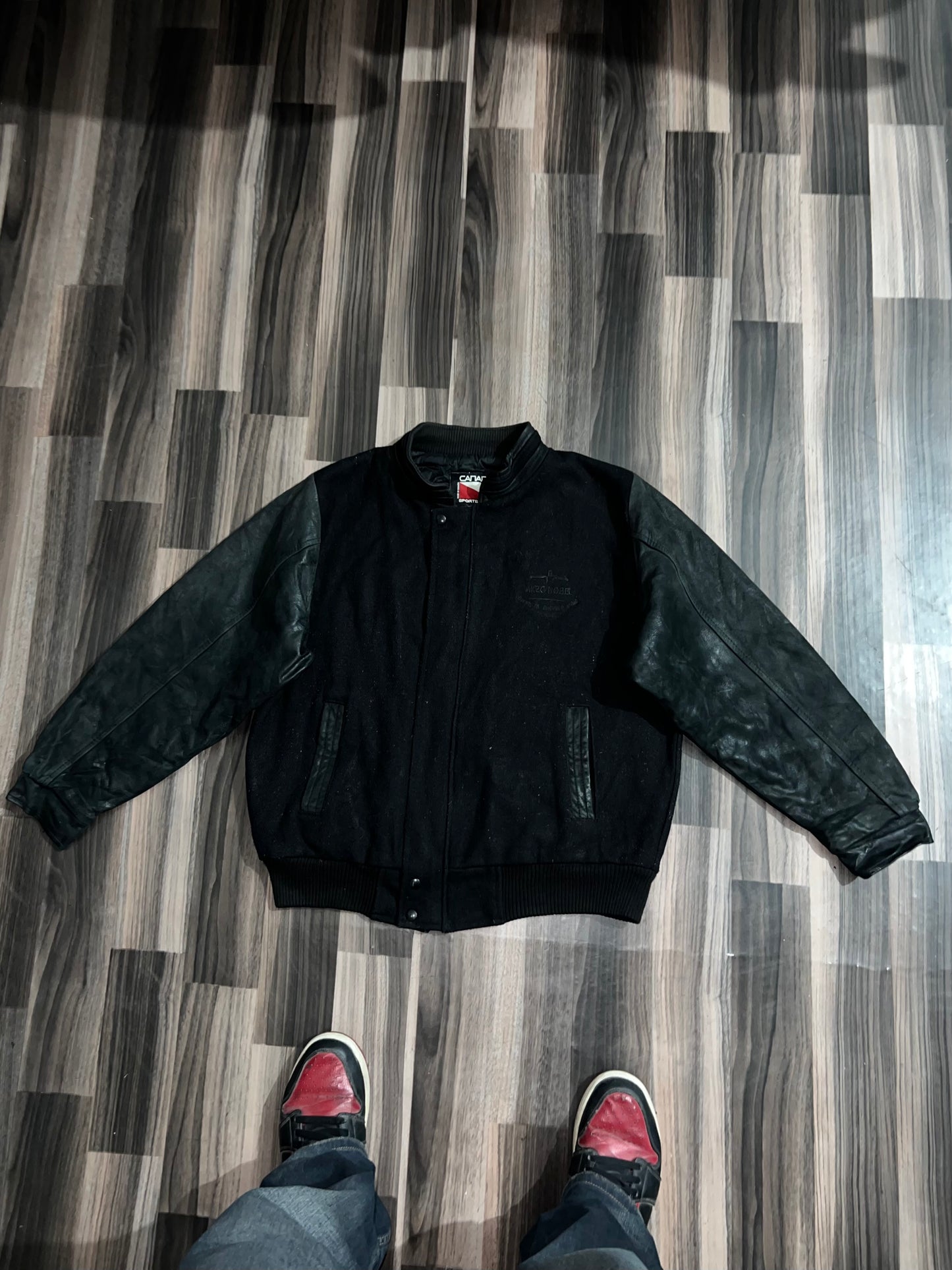 zPremium Leather Sleeve Jacket (L/Xl)