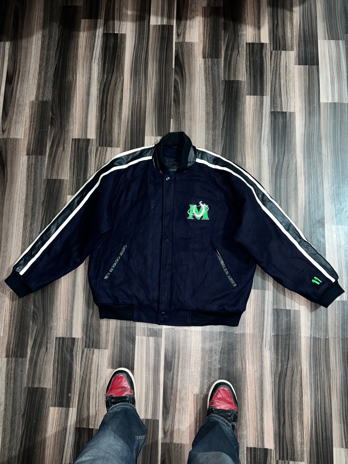 ZPremium Jacket Leather On strip on sleeve (RARE) L/Xl