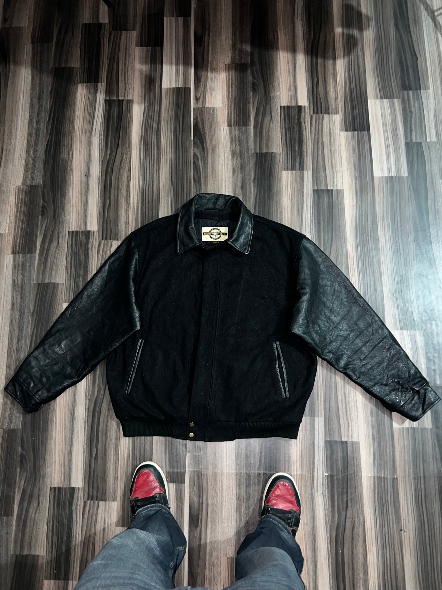 ZPremium Leather Varsity Jacket (XL/2XL)