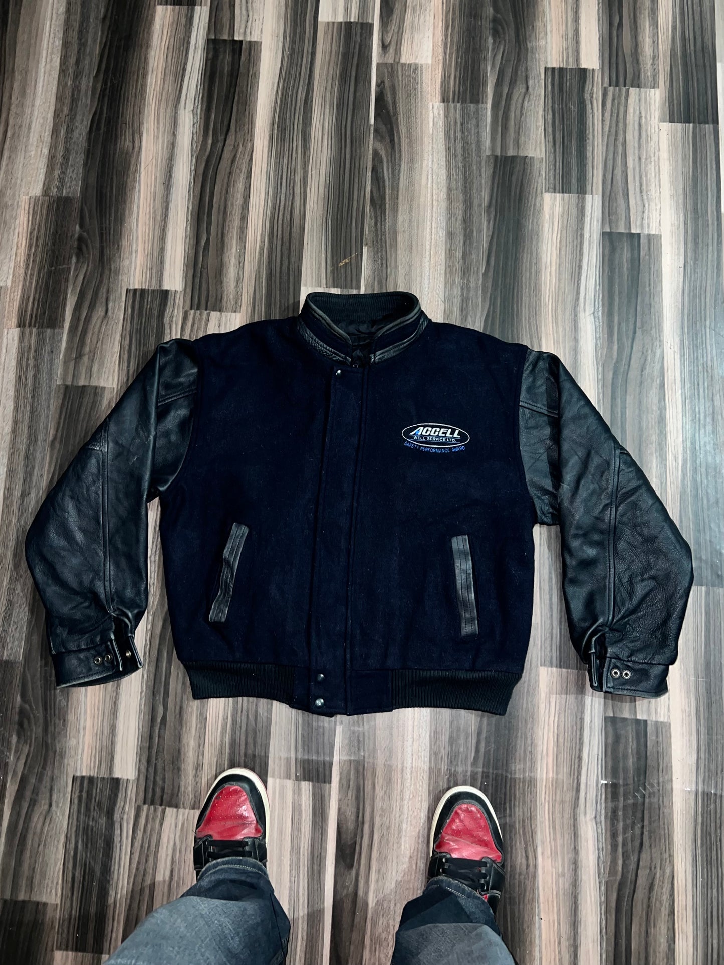 ZUltra Premium Leather Varsity Jacket (L/XL)