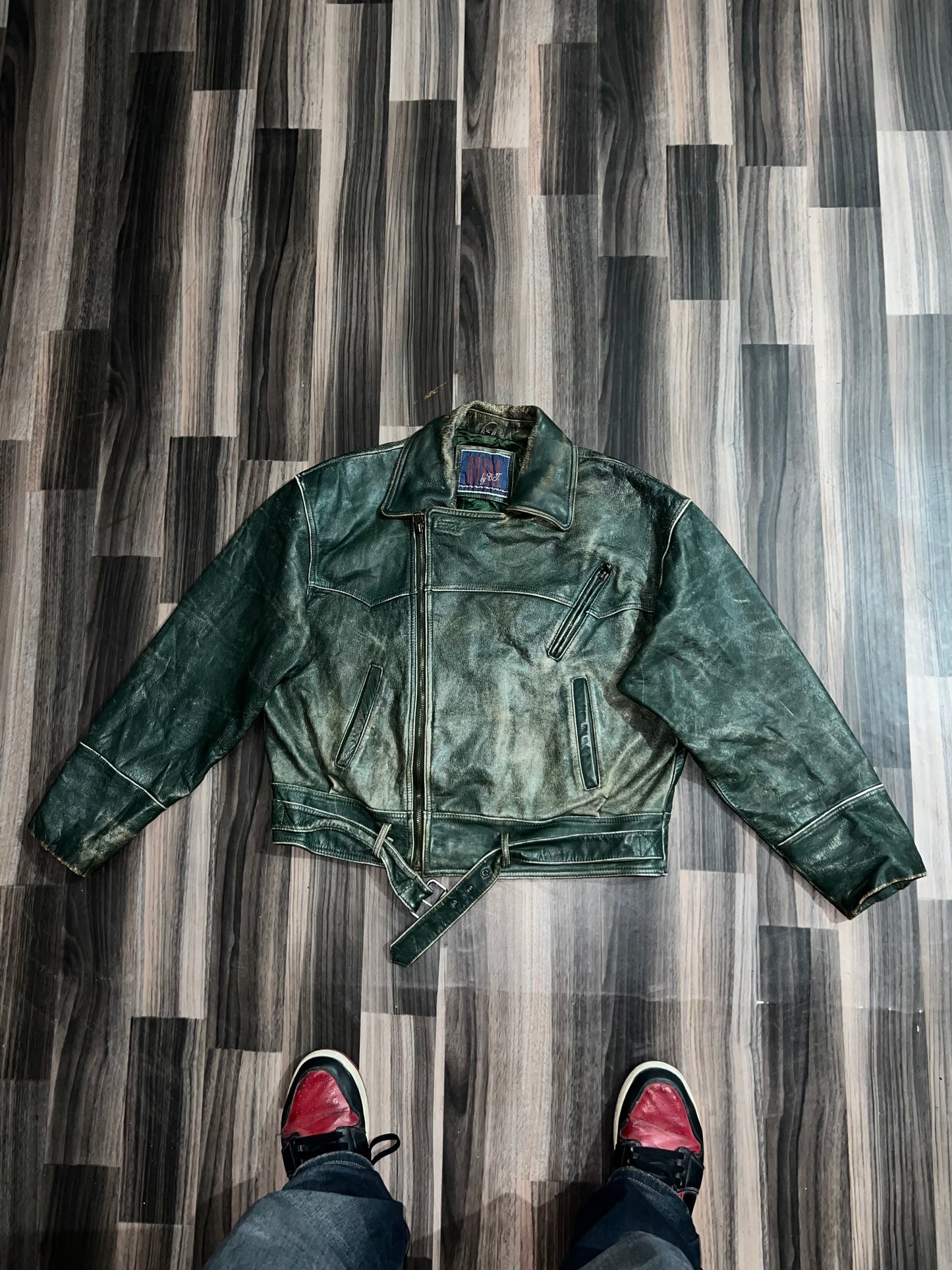 ZUltra Premium Leather Biker Jacket Vintage (M/L)