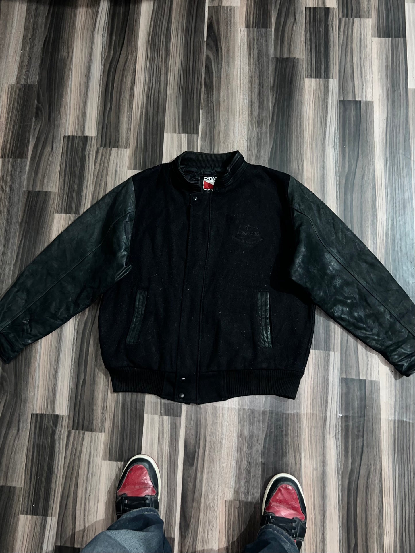 zPremium Leather Sleeve Jacket (L/Xl)