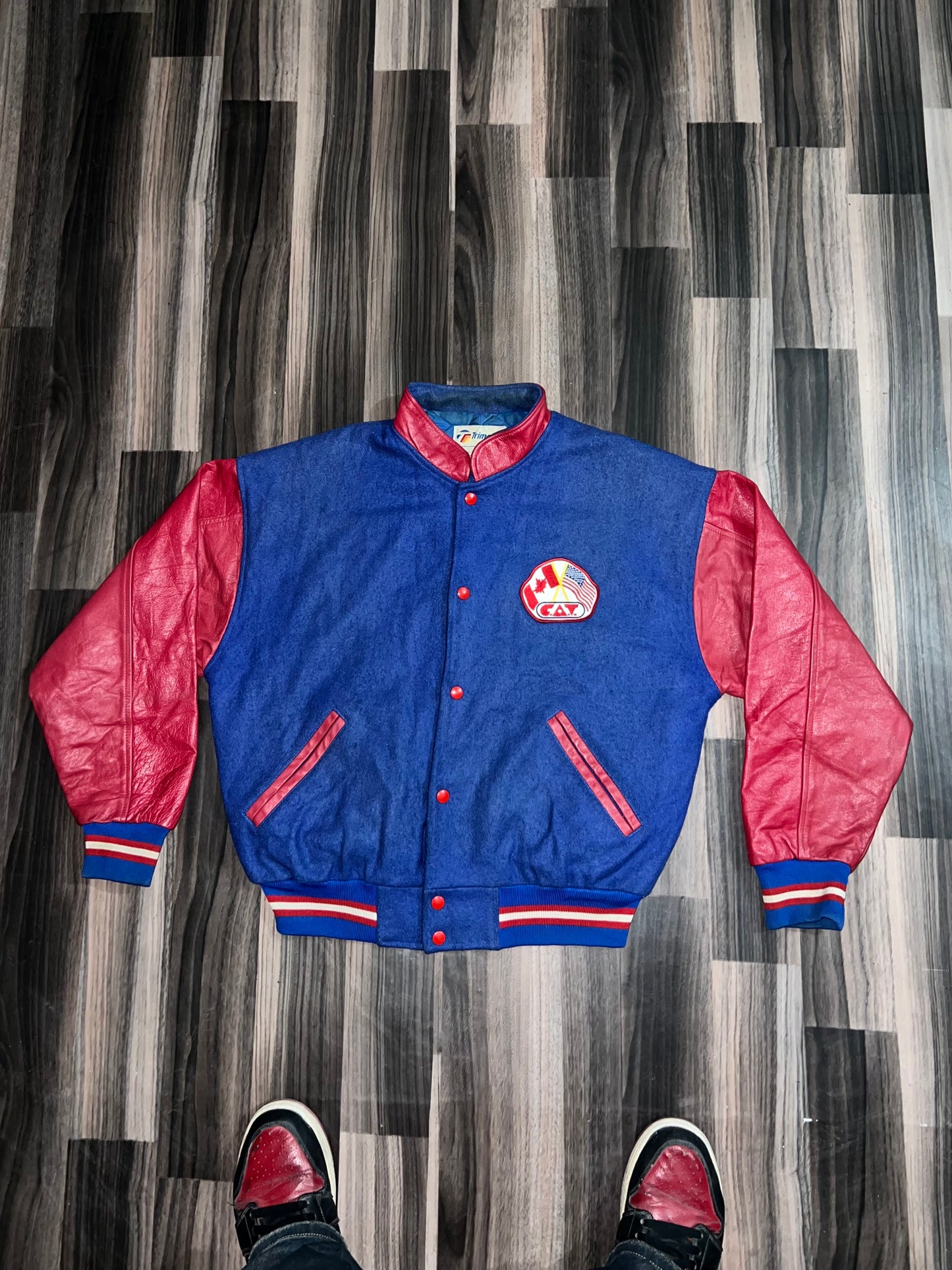 A bUltra Premium Leather Varsity Jacket (S/M)