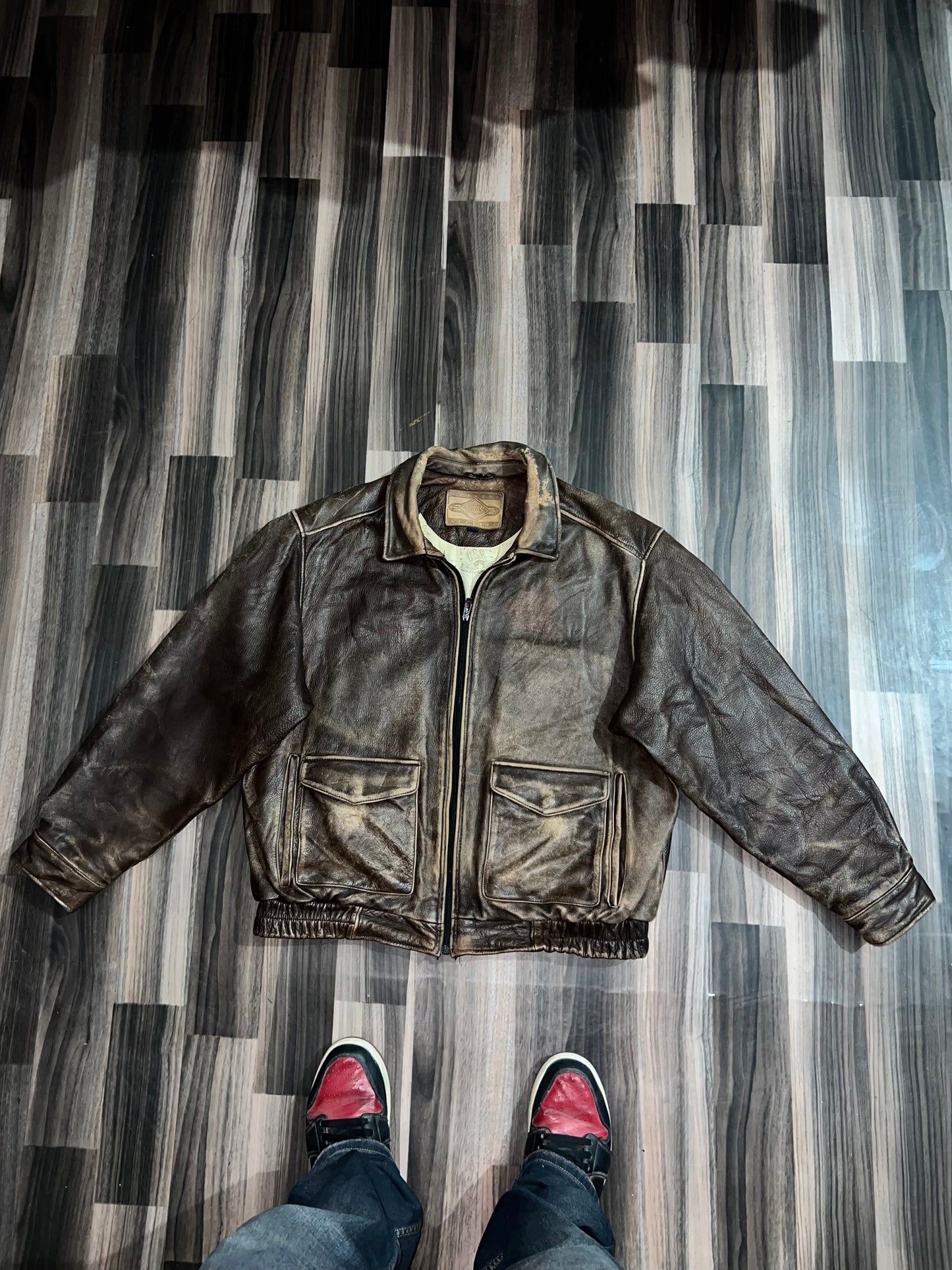 ZUltra Premier Rare Vintage Original Leather Jacket (L/XL)