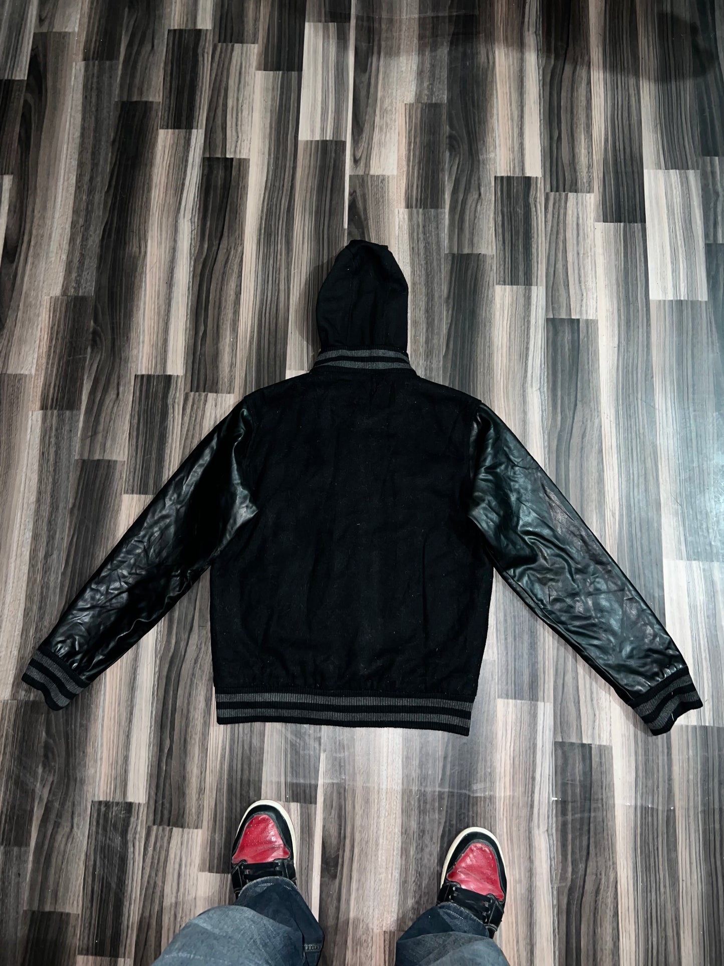 ZPremium Leather Varsity Jacket (S/M)