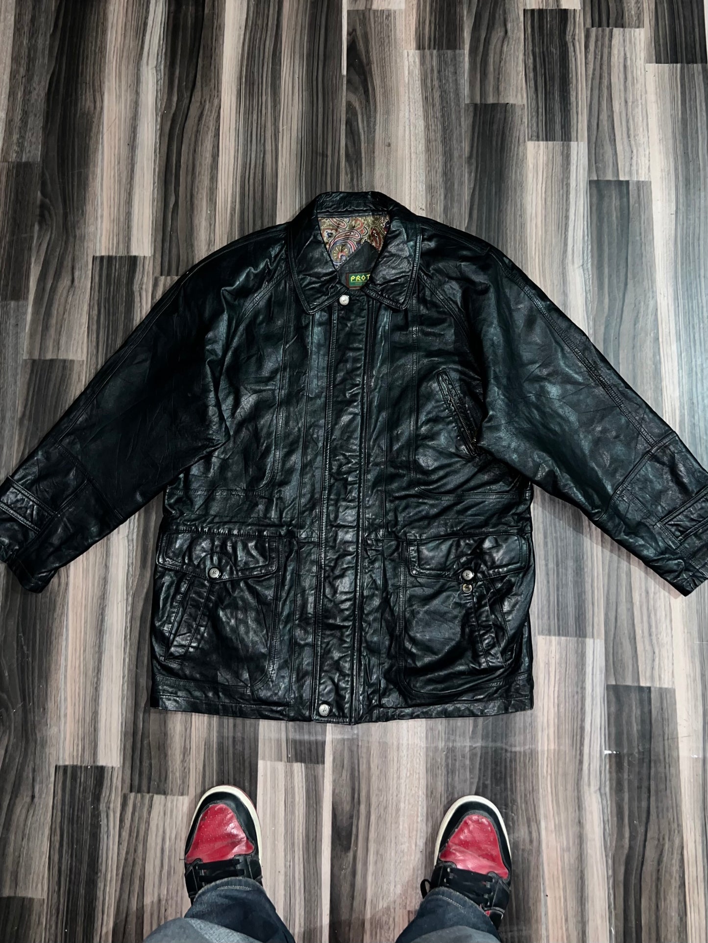 zPremium Original Leather Jacket (L) LONG