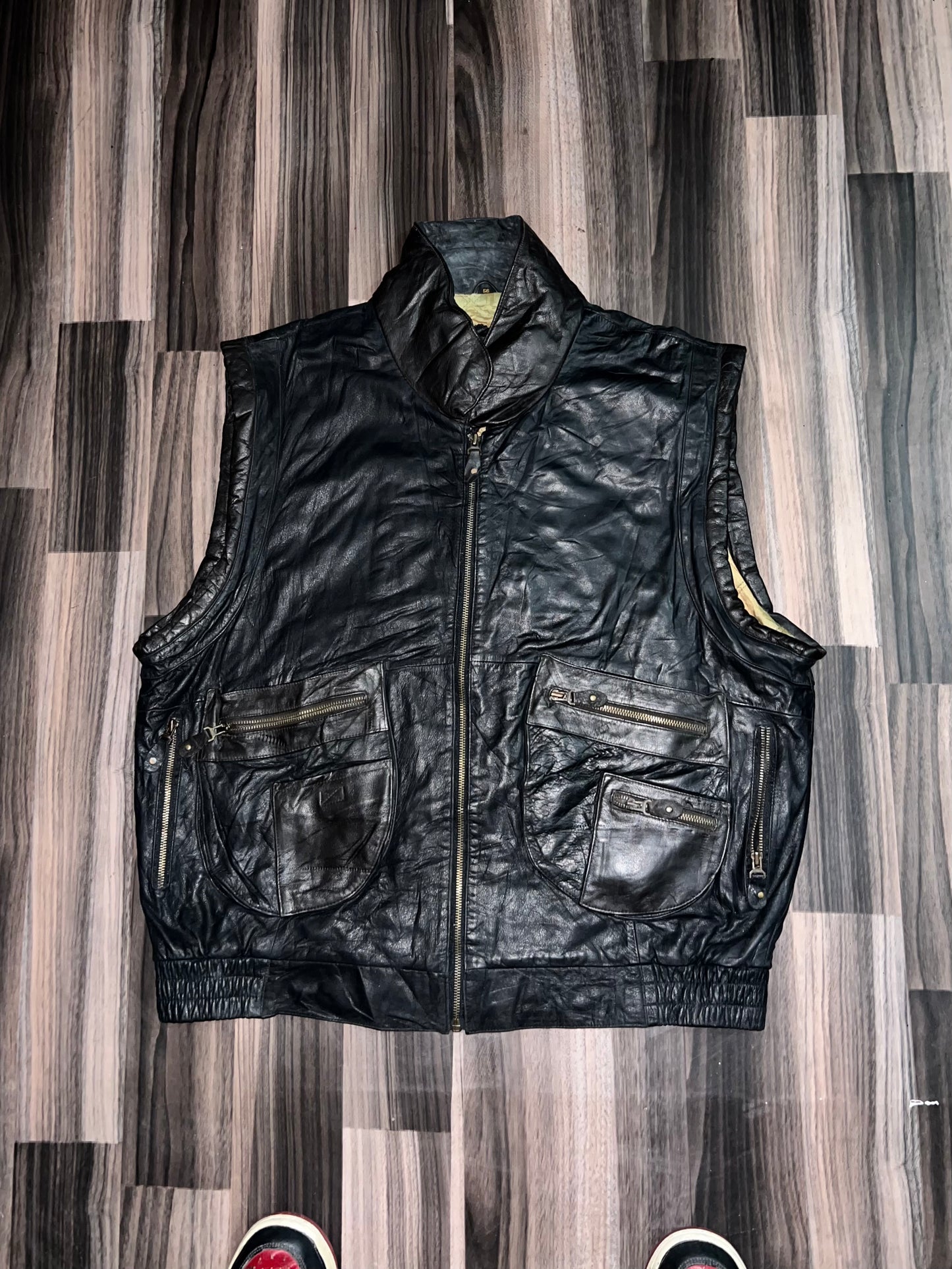 A b Super Premium Original Leather Half Jacket (XL/2XL)