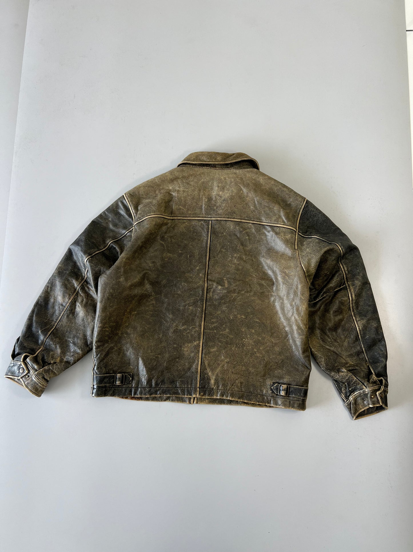 ZSuper Premium VINTAGEOriginal Leather Jacket (XL)