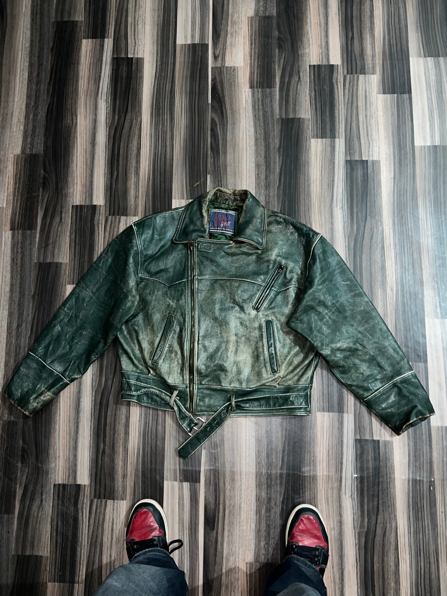 ZUltra Premium Leather Biker Jacket Vintage (M/L)