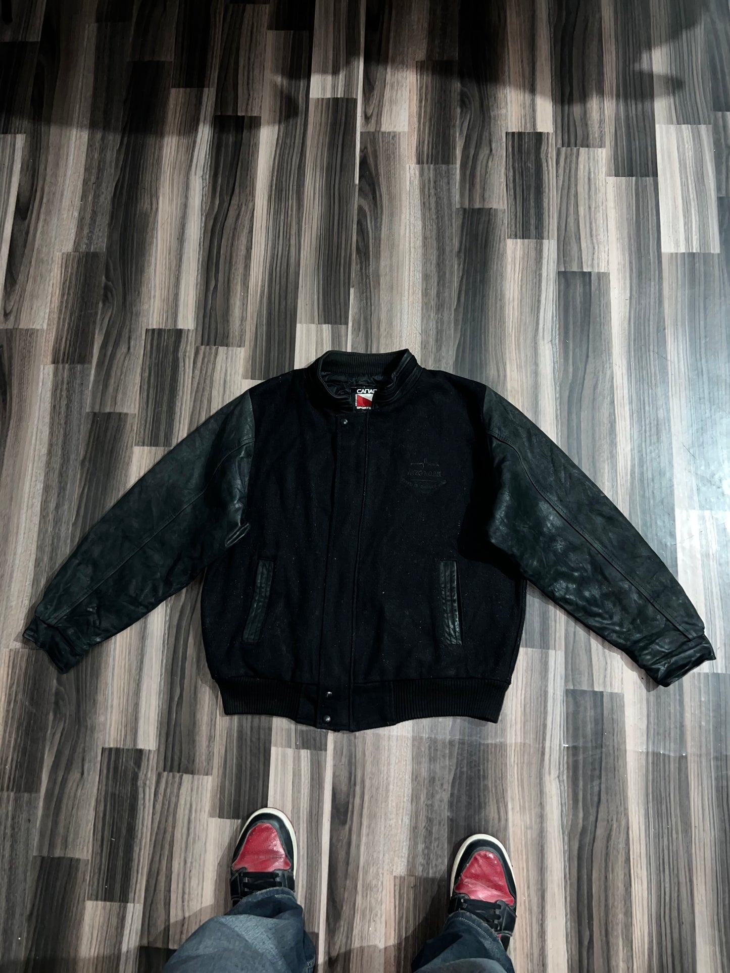 zPremium Leather Sleeve Jacket (L/Xl)